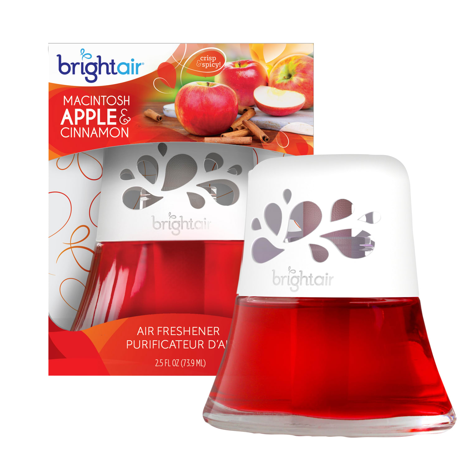 BRIGHT Air Scented Oil Air Freshener, 2.5 Oz., Macintosh Apple & Cinnamon - Image 3