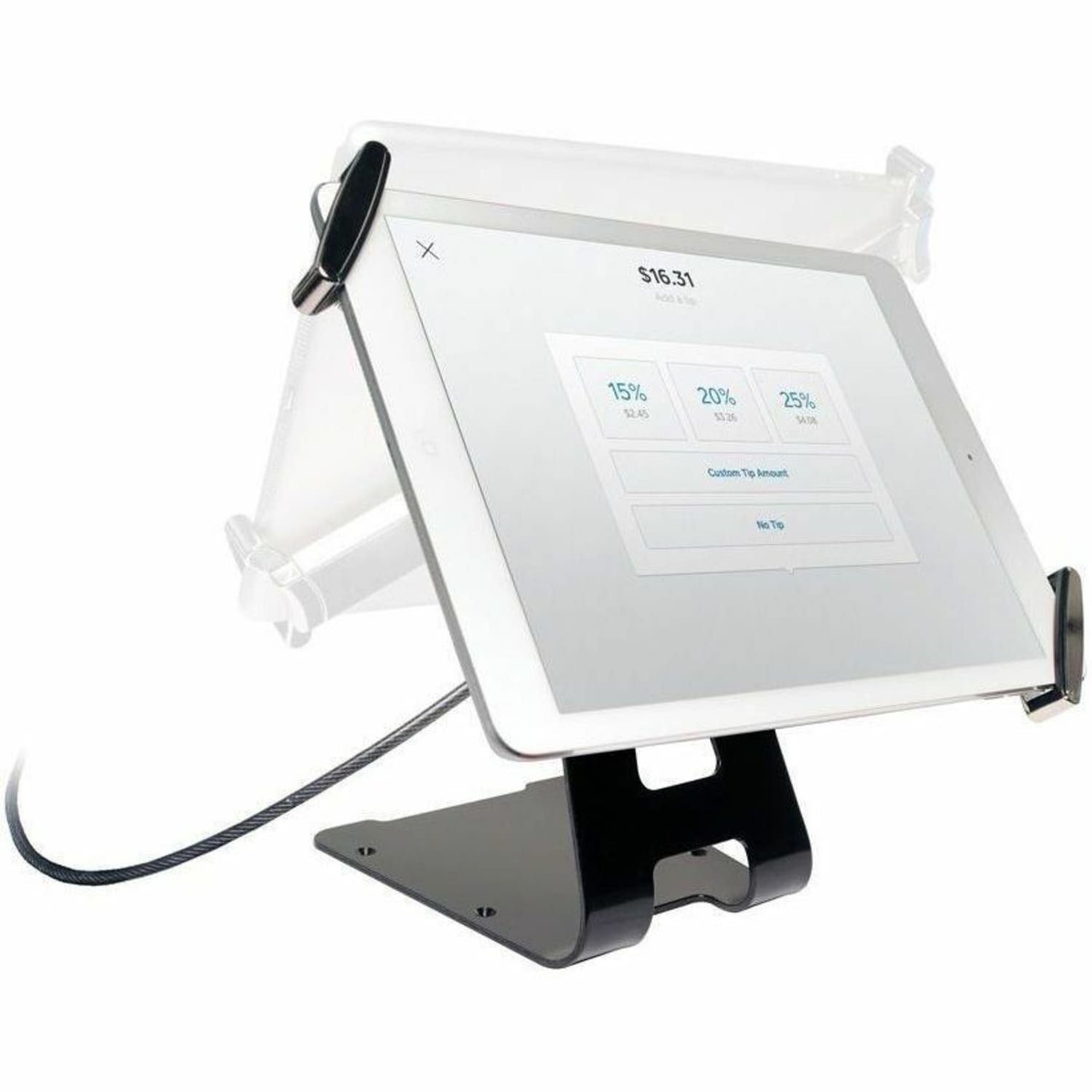CTA Digital Universal Anti-Theft Security Grip Holder With Stand For Tablets, Black - Image 3