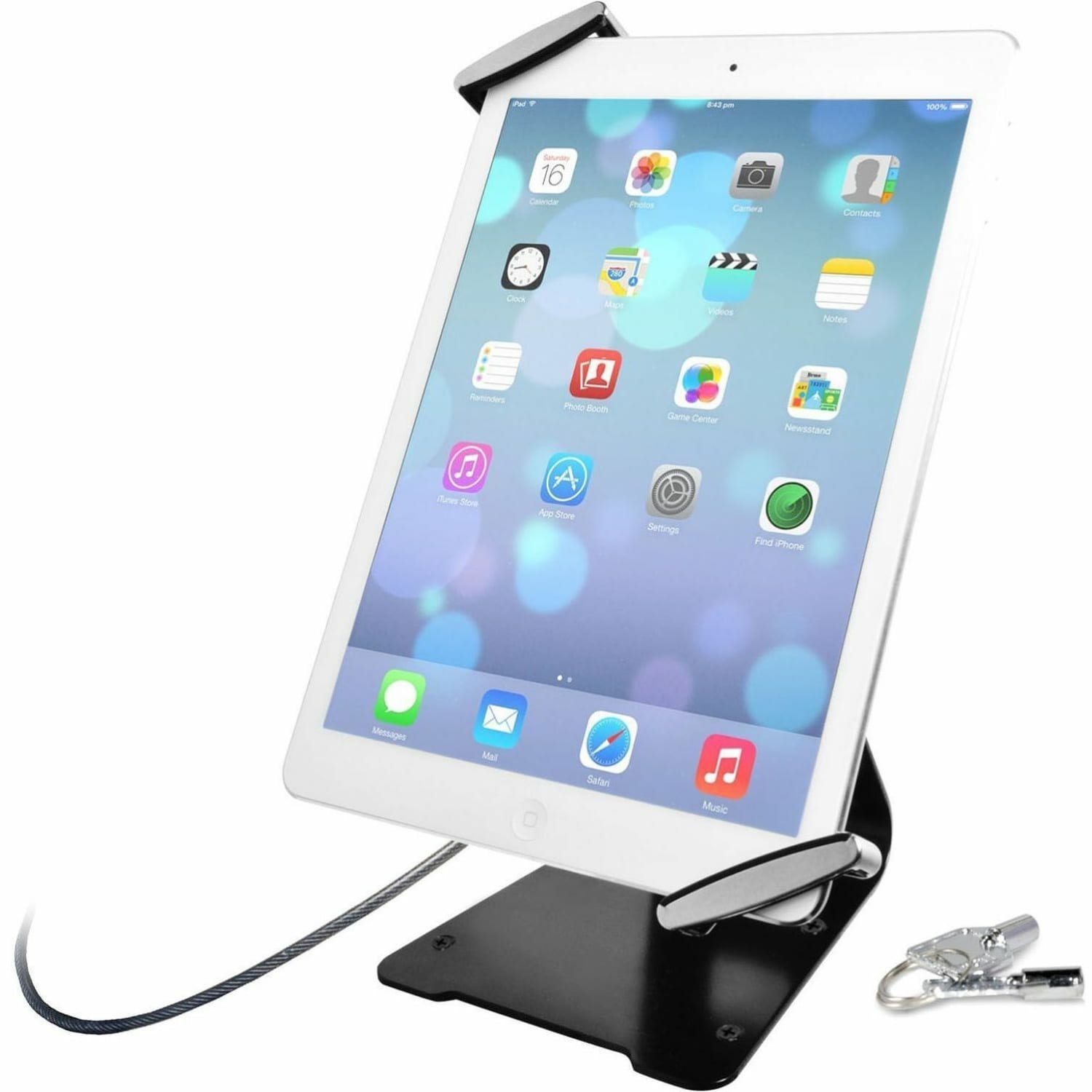 CTA Digital Universal Anti-Theft Security Grip Holder With Stand For Tablets, Black - Image 4