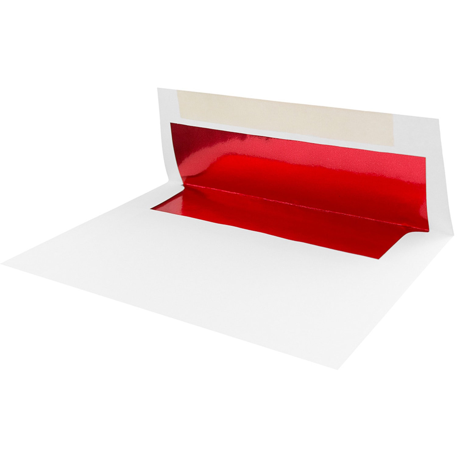 JAM Paper Foil-Lined Booklet Invitation Envelopes, A7, Peel & Seal, Red/White, Pack Of 25 - Image 5