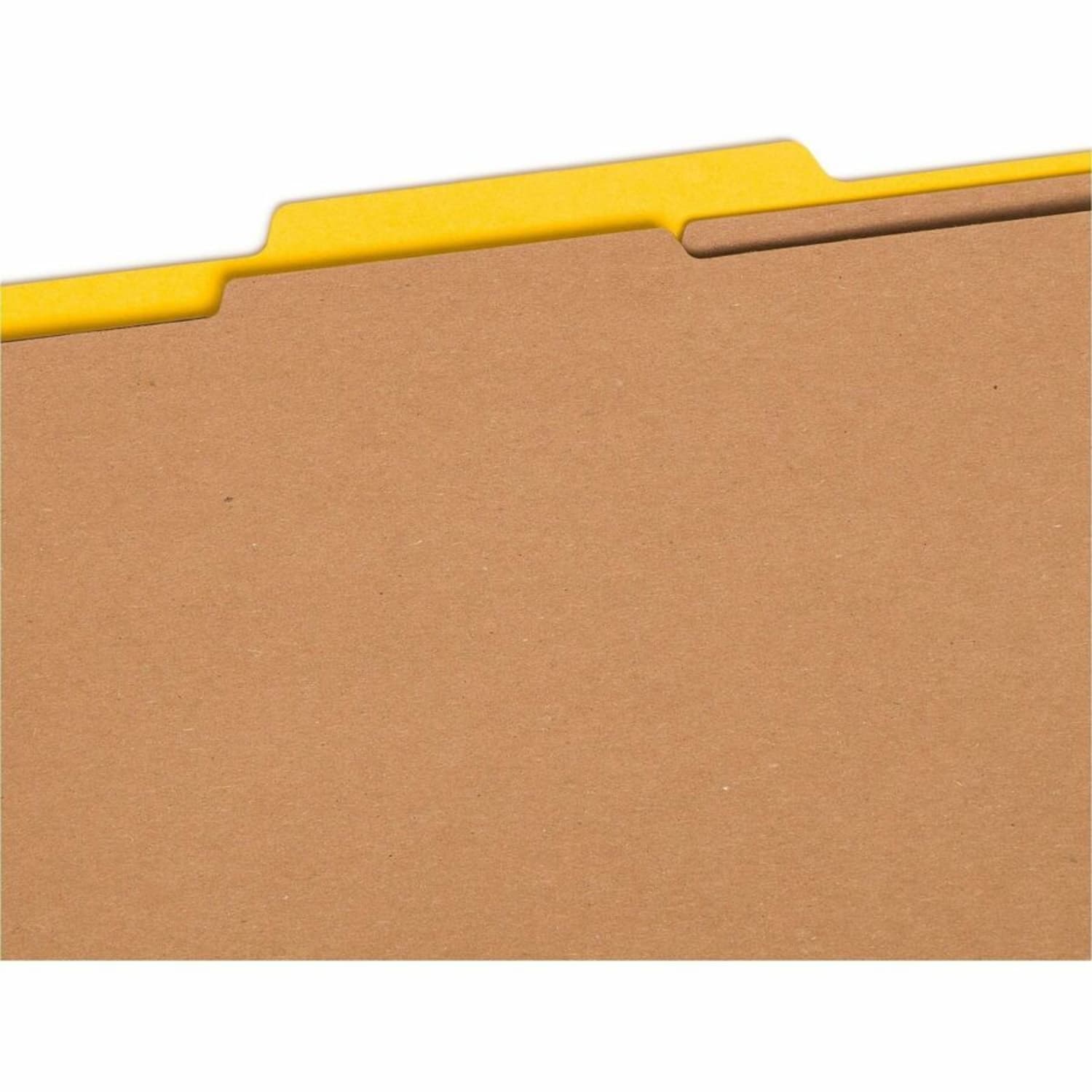 Smead Classification Folders, Pressboard With SafeSHIELD Fasteners, 2 Dividers, 2in Expansion, Legal Size, 50% Recycled, Yellow, Box Of 10 - Image 5