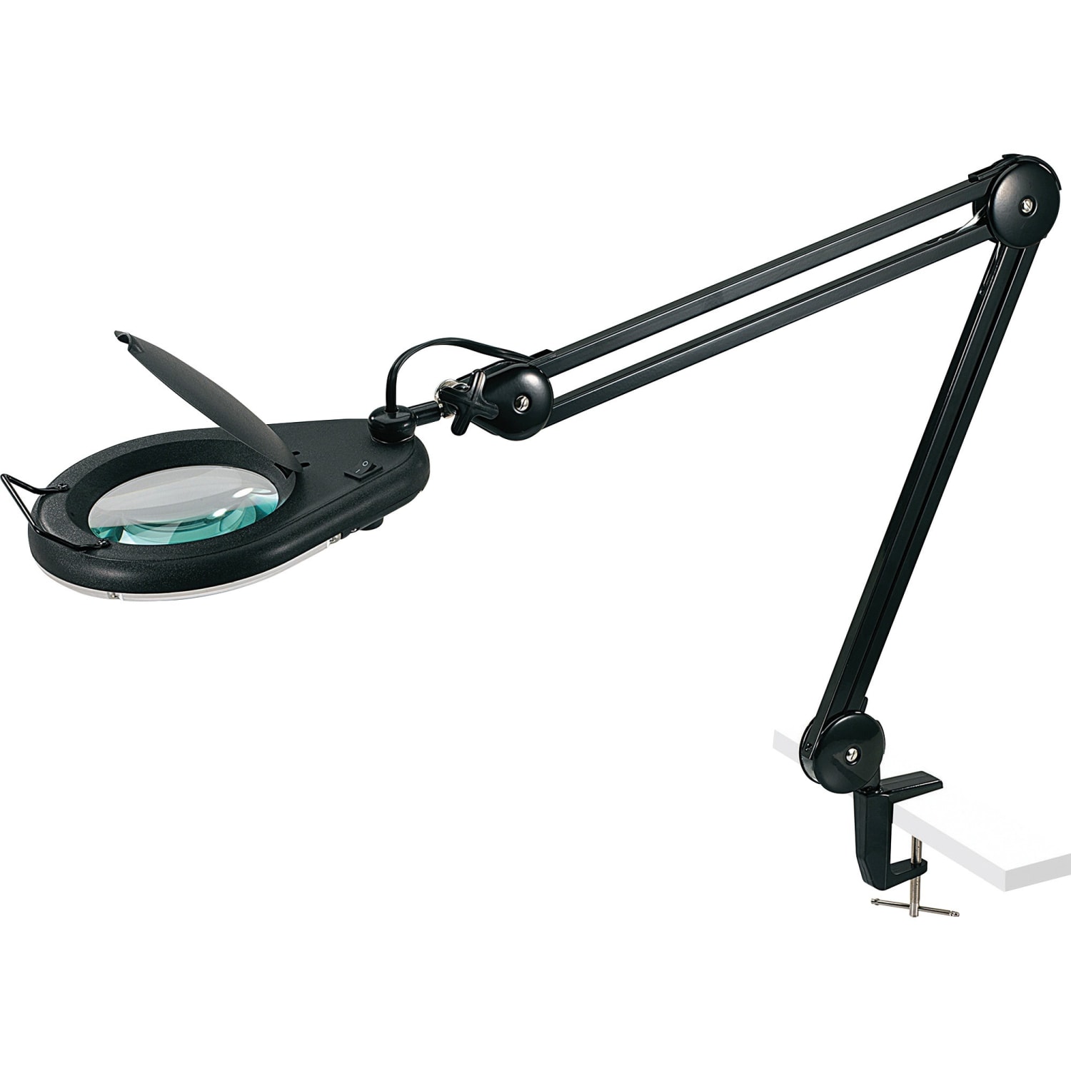 Lorell Full-Spectrum Magnifying Lamp, 5in Lens, Black - Image 3