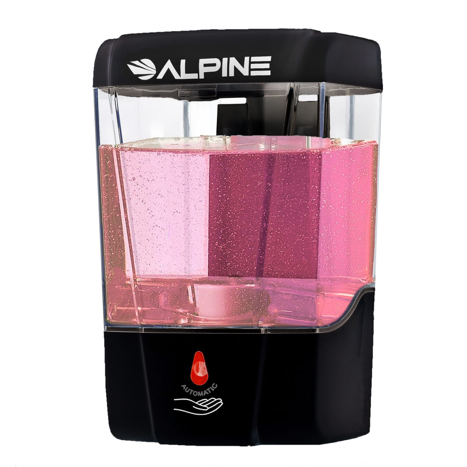 Alpine Commercial Automatic Touch-Free Liquid Soap And Gel Hand Sanitizer Dispensers, 700 mL, Black, Pack Of 2 Dispensers - Image 4