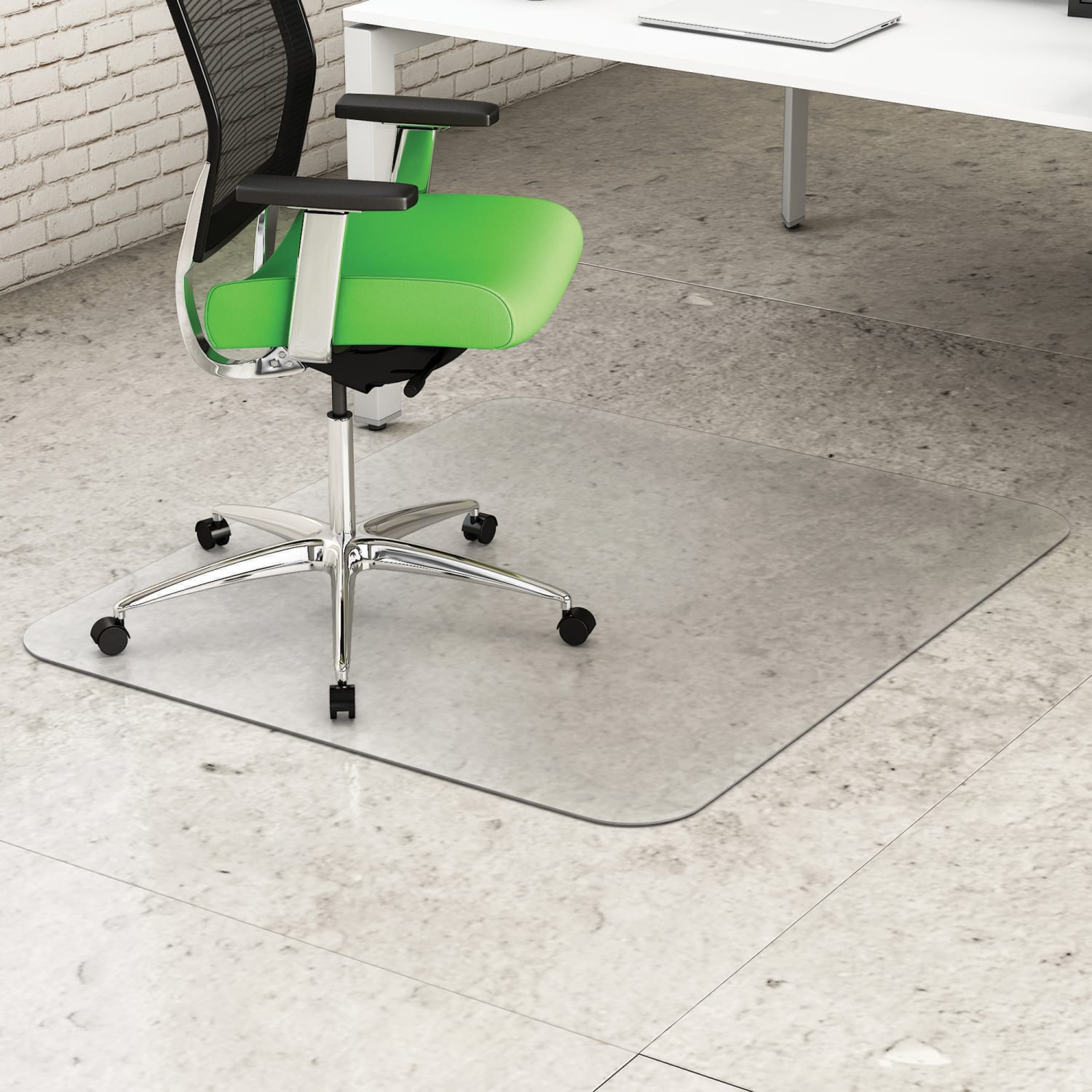 Deflecto Earth Source Chair Mat For Hard Floors, Straight Edge, 46in x 60in, Clear - Image 6