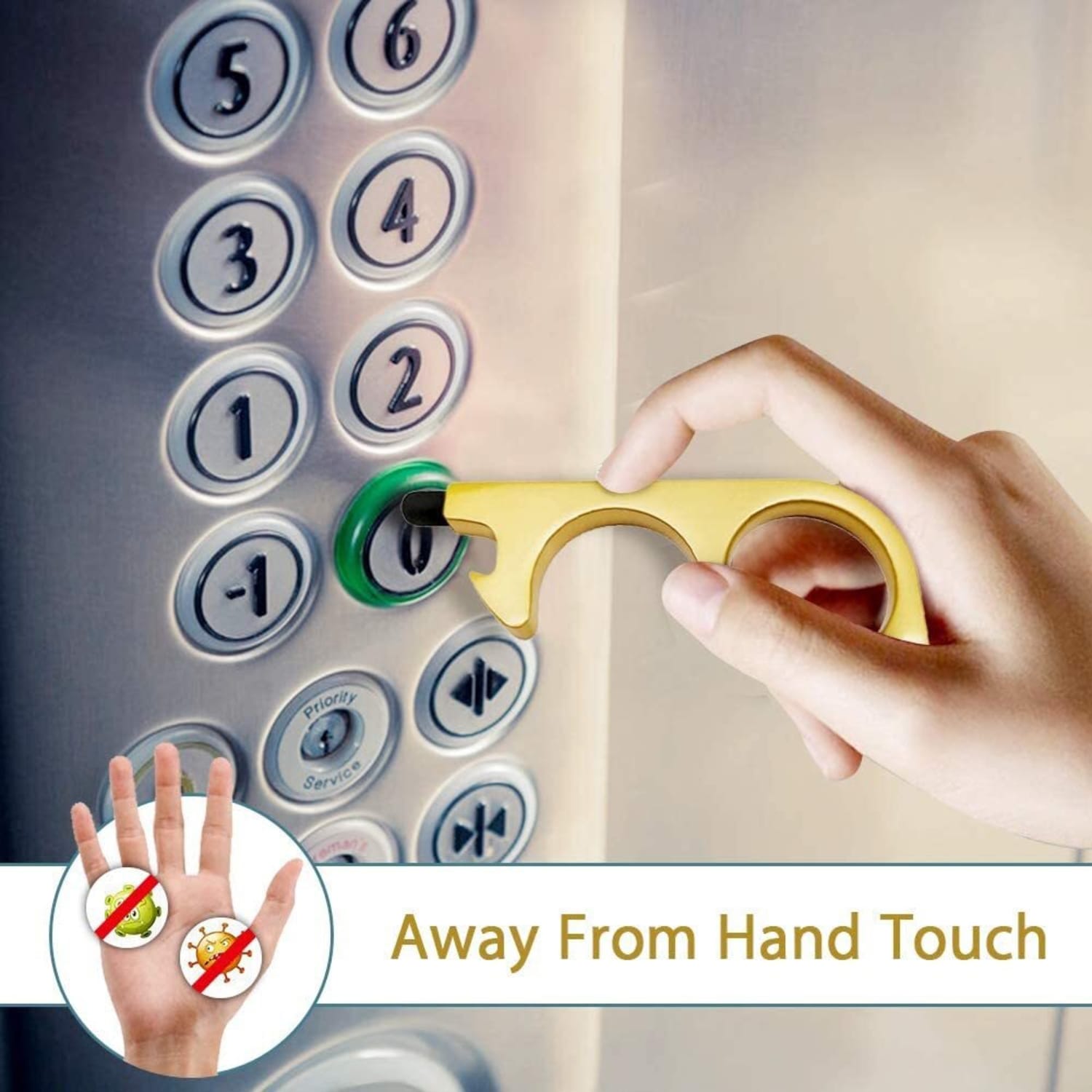 WeCare No-Touch Door Opener Keys, Pack Of 5 Keys - Image 4