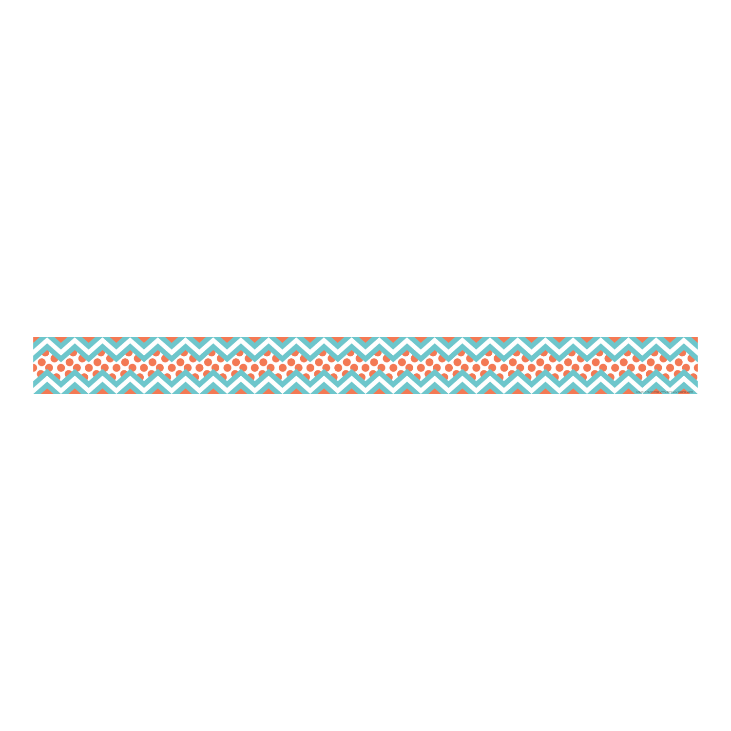 Barker Creek Double-Sided Border Strips, 3in x 35in, Chevron Turquoise, Set Of 24 - Image 4