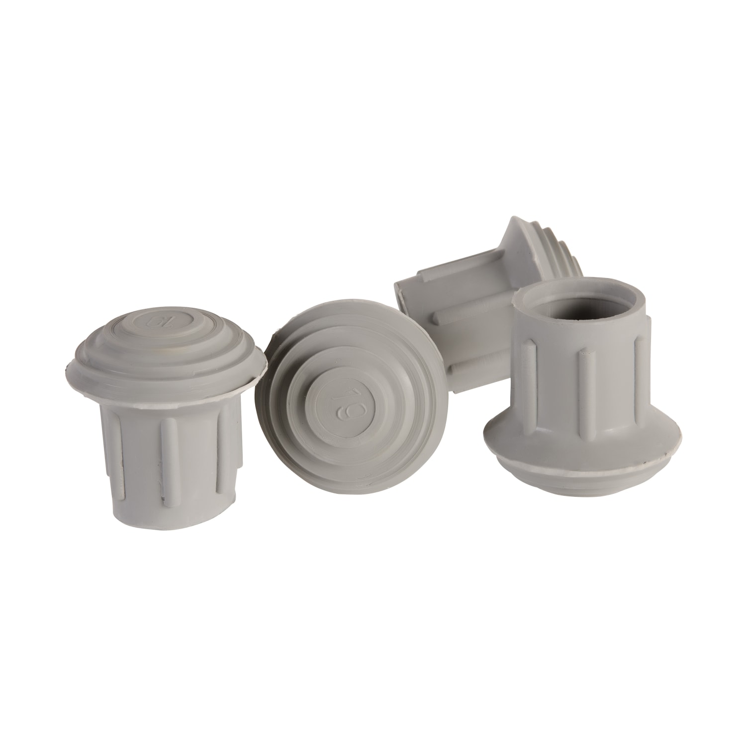 DMI Walker And Cane Replacement Tips, #20, 1in, Gray, Pack Of 4 - Image 3