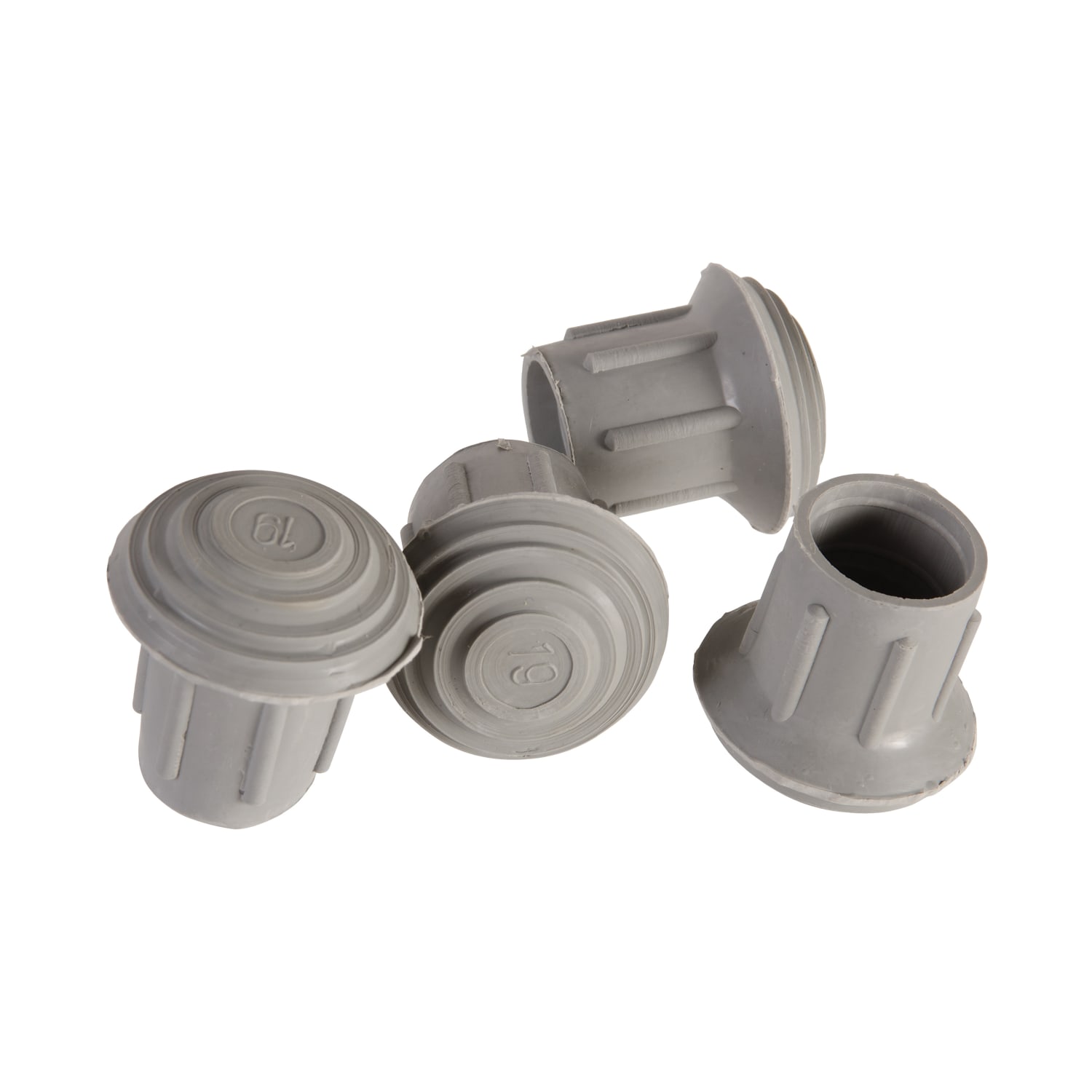 DMI Walker And Cane Replacement Tips, #20, 1in, Gray, Pack Of 4 - Image 4
