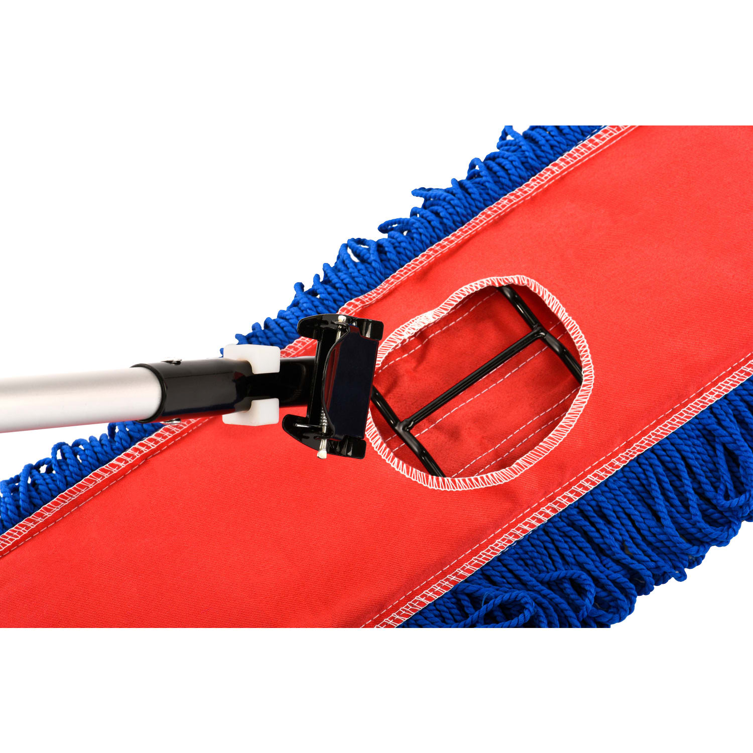 Alpine Microfiber Floor Dust/Dry Mop Sets, 24in, Silver/Blue, Pack Of 2 Mop Sets - Image 4