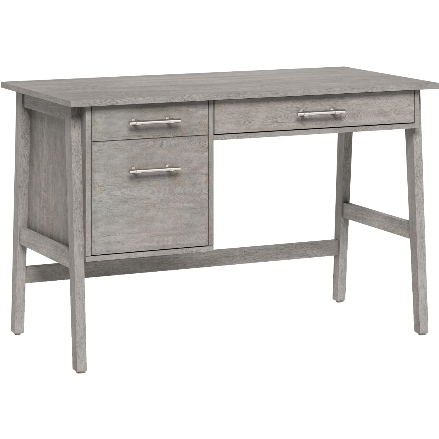 Whalen Marilla 48inW Wood Pedestal Computer Desk, Driftwood Gray - Image 4