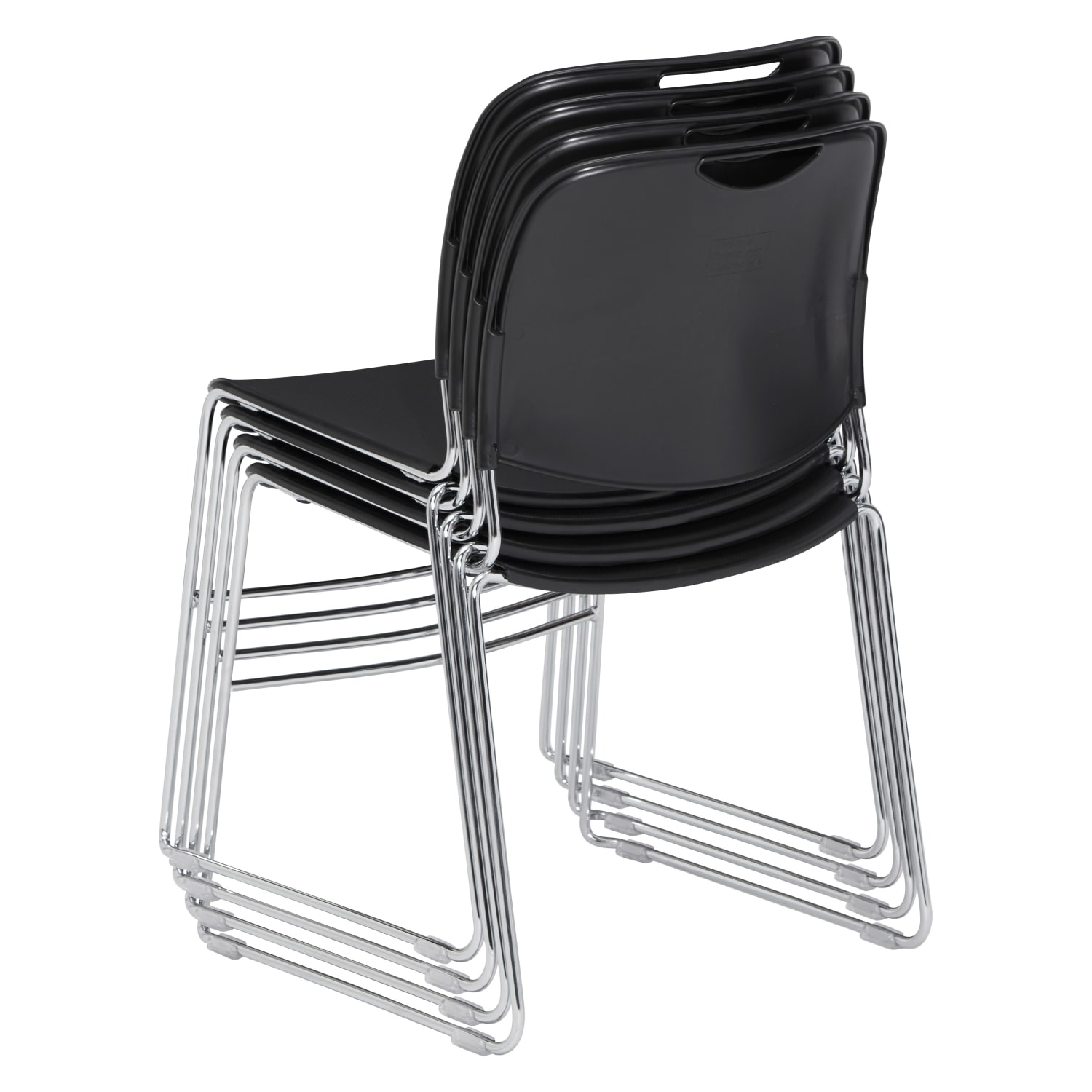 National Public Seating HiTech Plastic Seat Stacking Chair 17 12in Seat Width Black SeatChrome Frame Quantity 4 PopularChairscom National Public Seating Hi Tech Plastic Seat Stacking Chair 17 12in Seat Width Black SeatChrome Frame Quantity 4 PopularChairscom