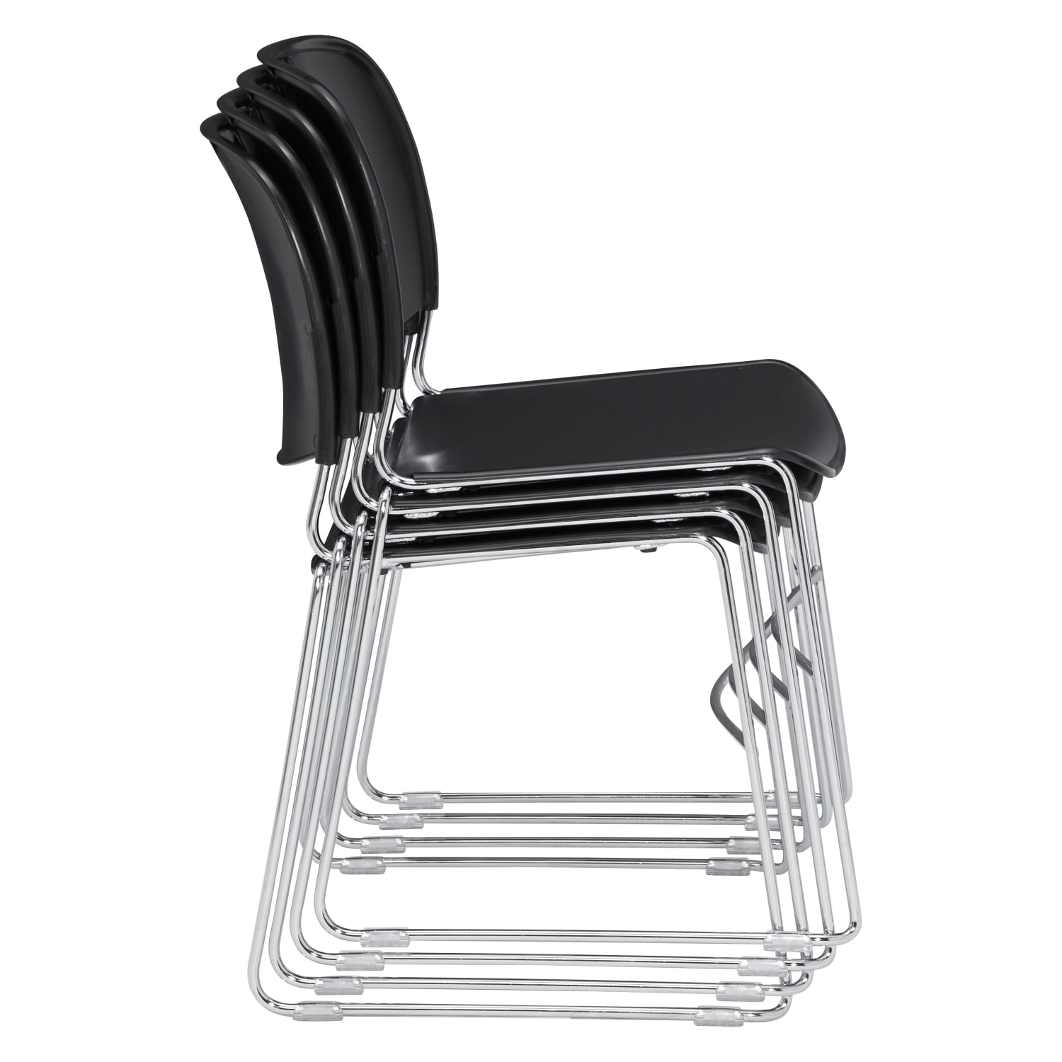 National Public Seating HiTech Plastic Seat Stacking Chair 17 12in Seat Width Black SeatChrome Frame Quantity 4 PopularChairscom National Public Seating Hi Tech Plastic Seat Stacking Chair 17 12in Seat Width Black SeatChrome Frame Quantity 4 PopularChairscom