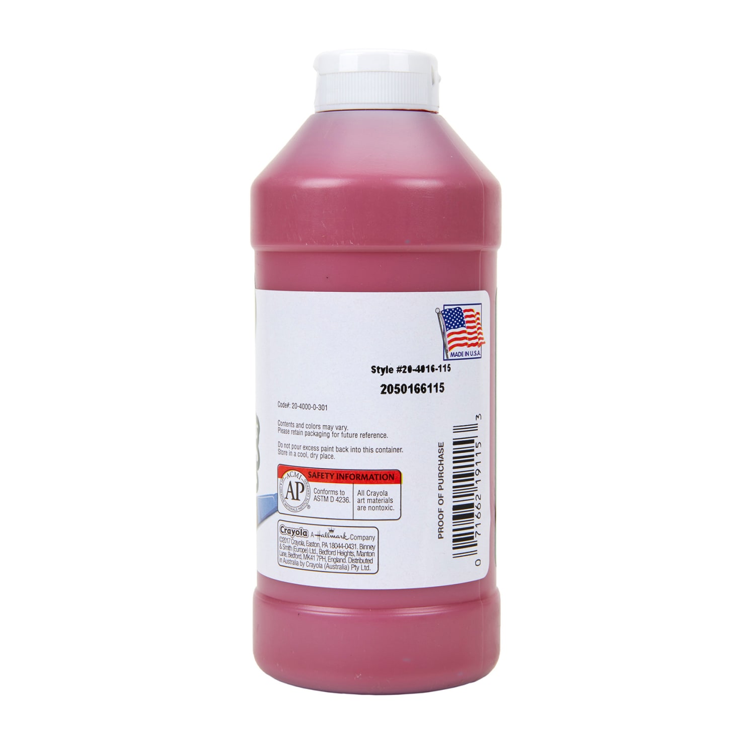 Crayola Portfolio Series Acrylic Paint, 16 oz., Deep Red, Pack Of 2 - Image 4