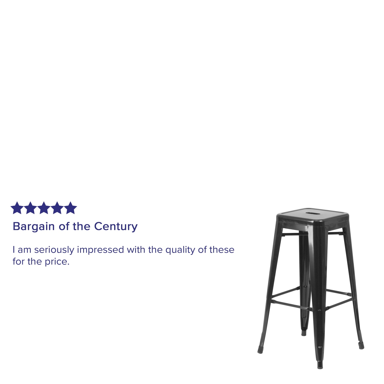 Flash Furniture Commercial Backless Bar Stool, Black - Image 5