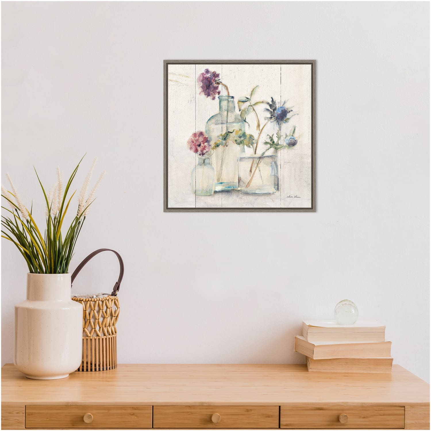Amanti Art Blossoms on Birch II by Cheri Blum Framed Canvas Wall Art Print, 16inH x 16inW, Graywash - Image 3