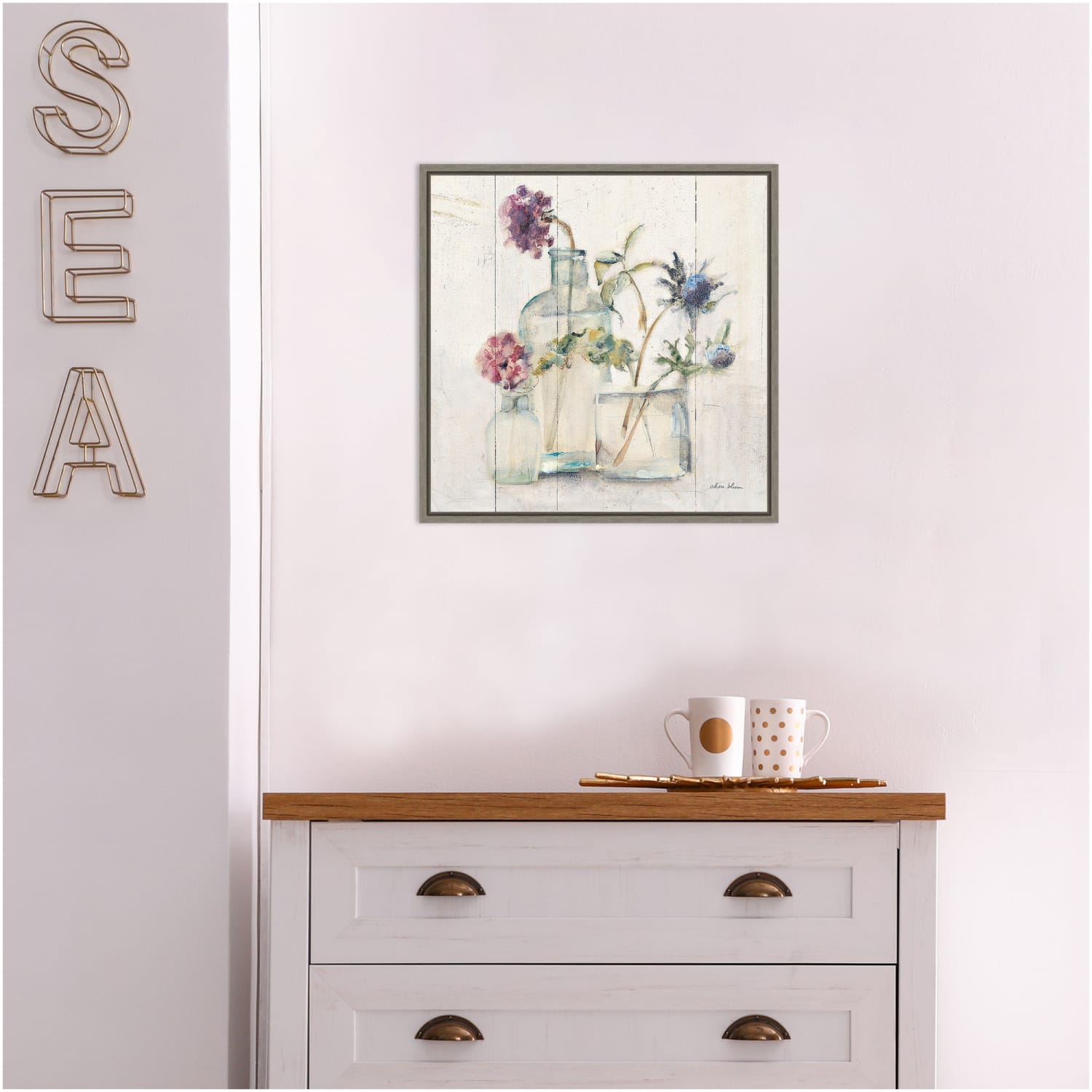 Amanti Art Blossoms on Birch II by Cheri Blum Framed Canvas Wall Art Print, 16inH x 16inW, Graywash - Image 5