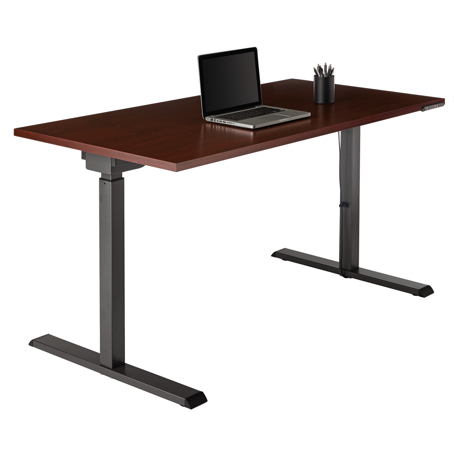 Realspace Magellan Performance Electric 60inW Height-Adjustable Standing Desk, Cherry - Image 3