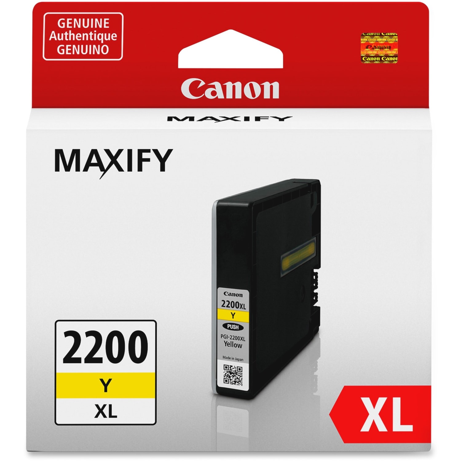 Canon PGI-2200XL Y - XL - yellow - original - ink tank - for MAXIFY iB4020, iB4120, MB5020, MB5120, MB5320, MB5420