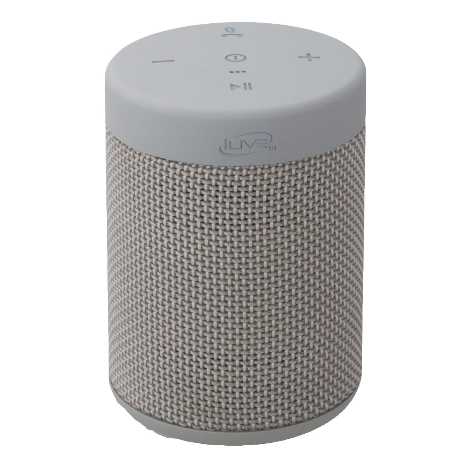 iLive ISBW108 Bluetooth Waterproof Speaker, 3.5inH x 2.6inW x 2.6inD, Gray, ISBW108LG