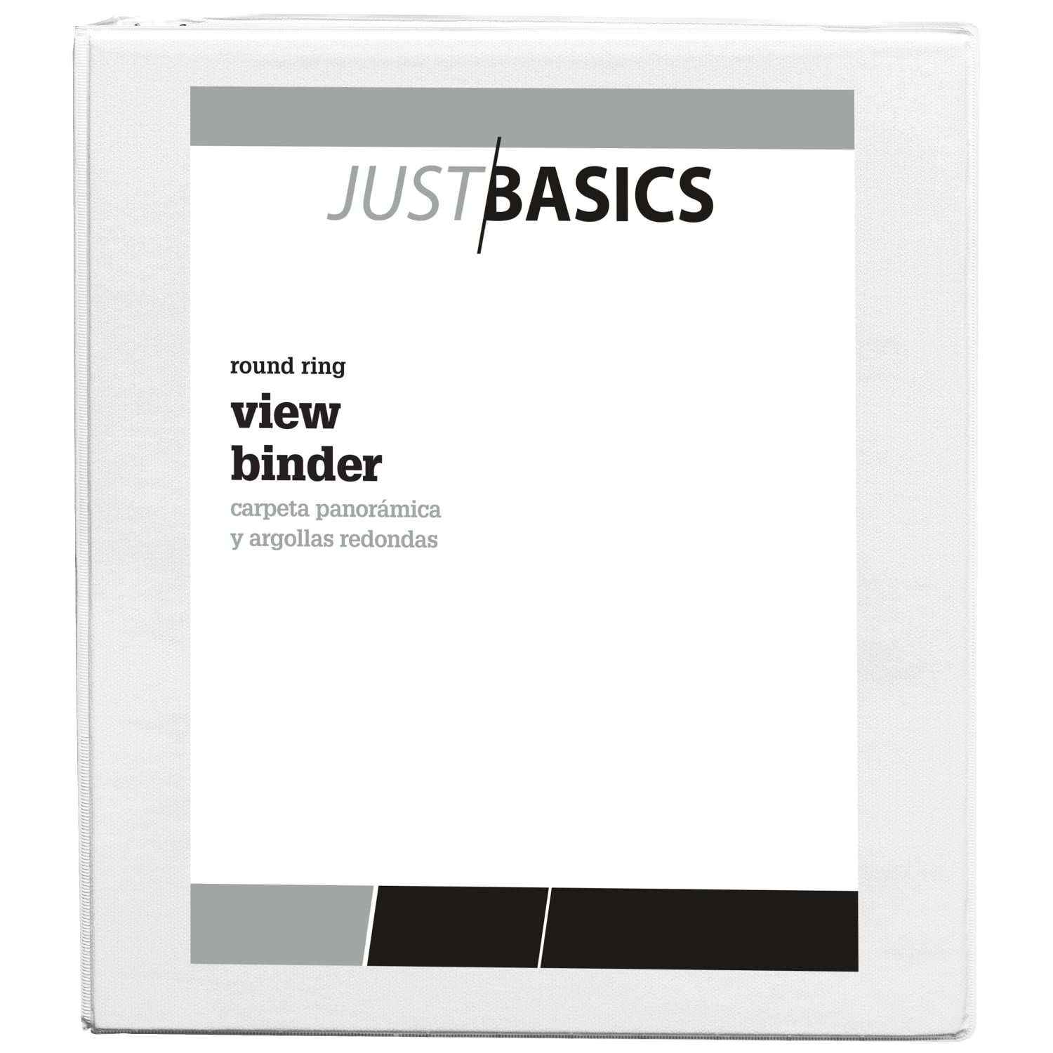 Just Basics View 3-Ring Binder, 1in Round Rings, White, Pack Of 12 - Image 3