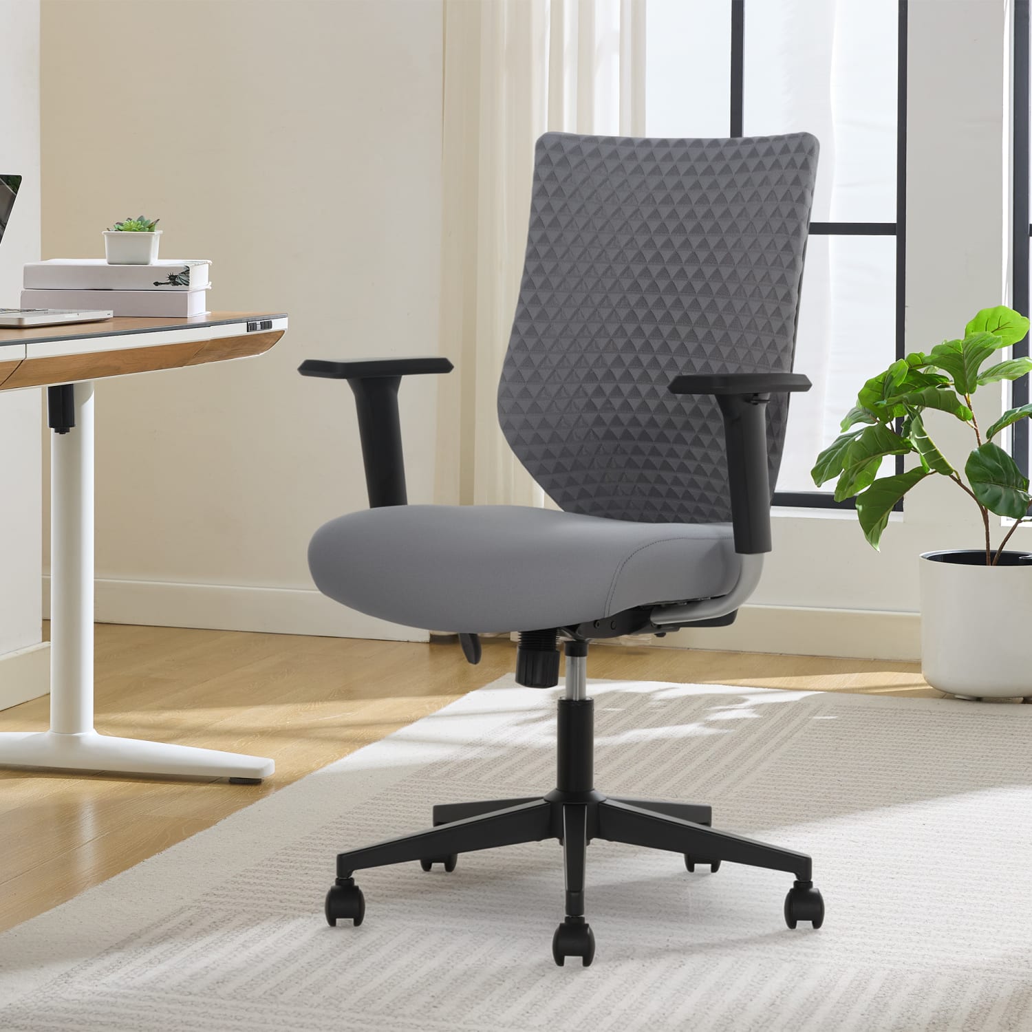 Serta® SitTrue™ Riverdale Ergonomic Mesh High-Back Task Chair, Gray