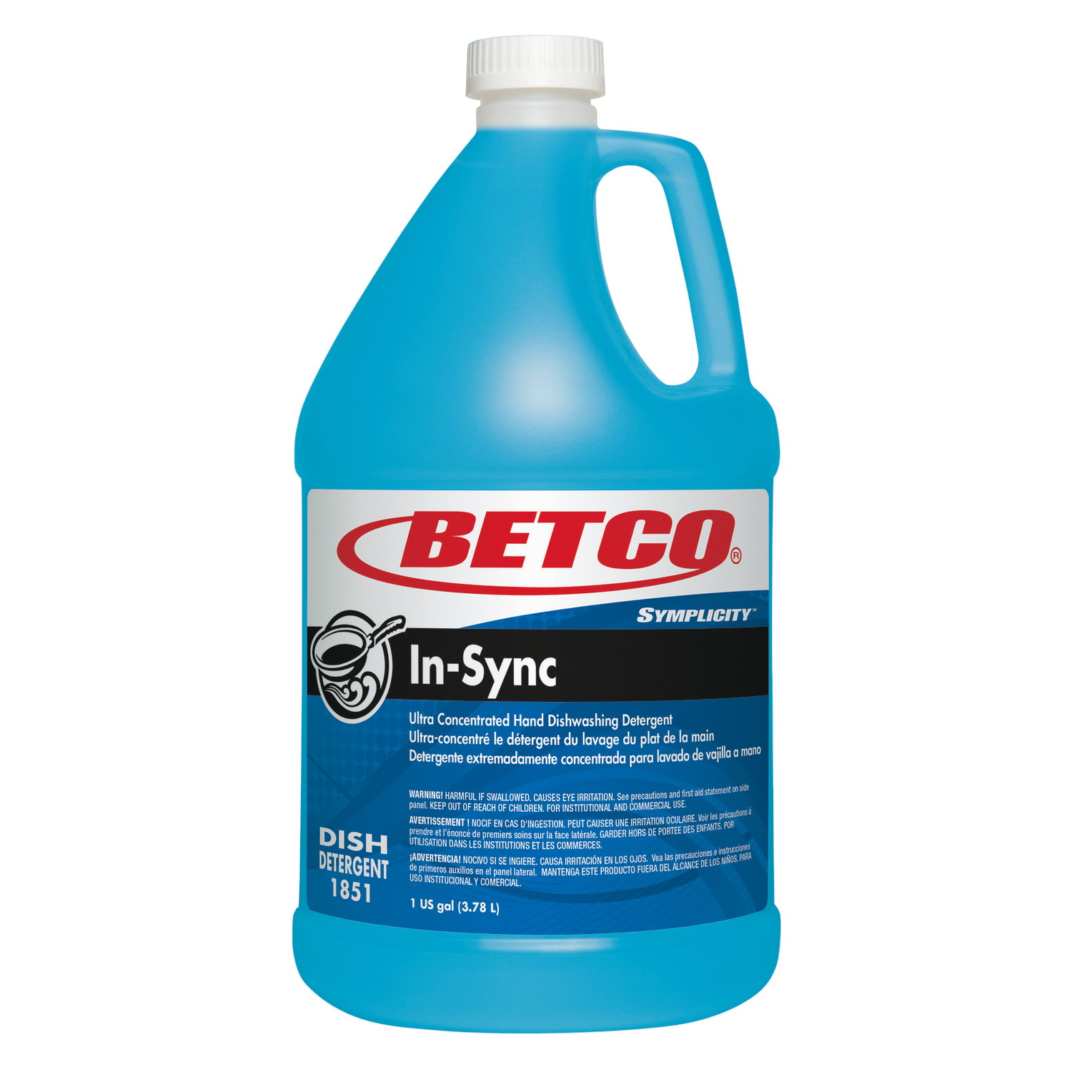 Betco Symplicity In-Sync Dishwashing Detergent, 128 Oz Bottle, Case Of 4 - Image 3