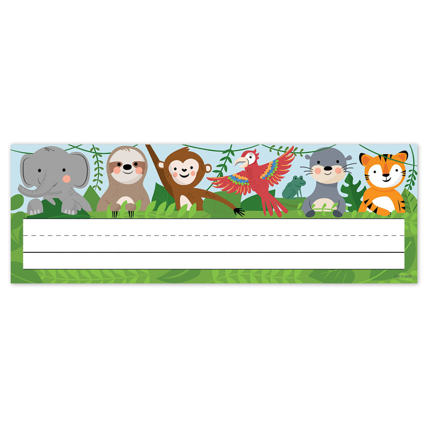 Creative Teaching Press Name Plates, 9-1/2in x 3-1/4in, Jungle Friends, 36 Plates Per Pack, Bundle Of 6 Packs - Image 3