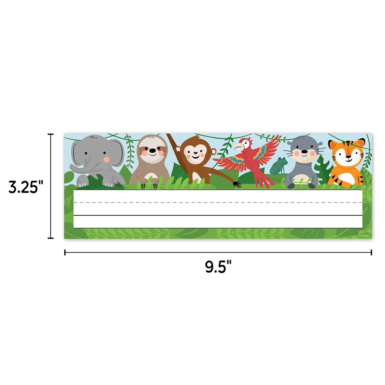 Creative Teaching Press Name Plates, 9-1/2in x 3-1/4in, Jungle Friends, 36 Plates Per Pack, Bundle Of 6 Packs - Image 5
