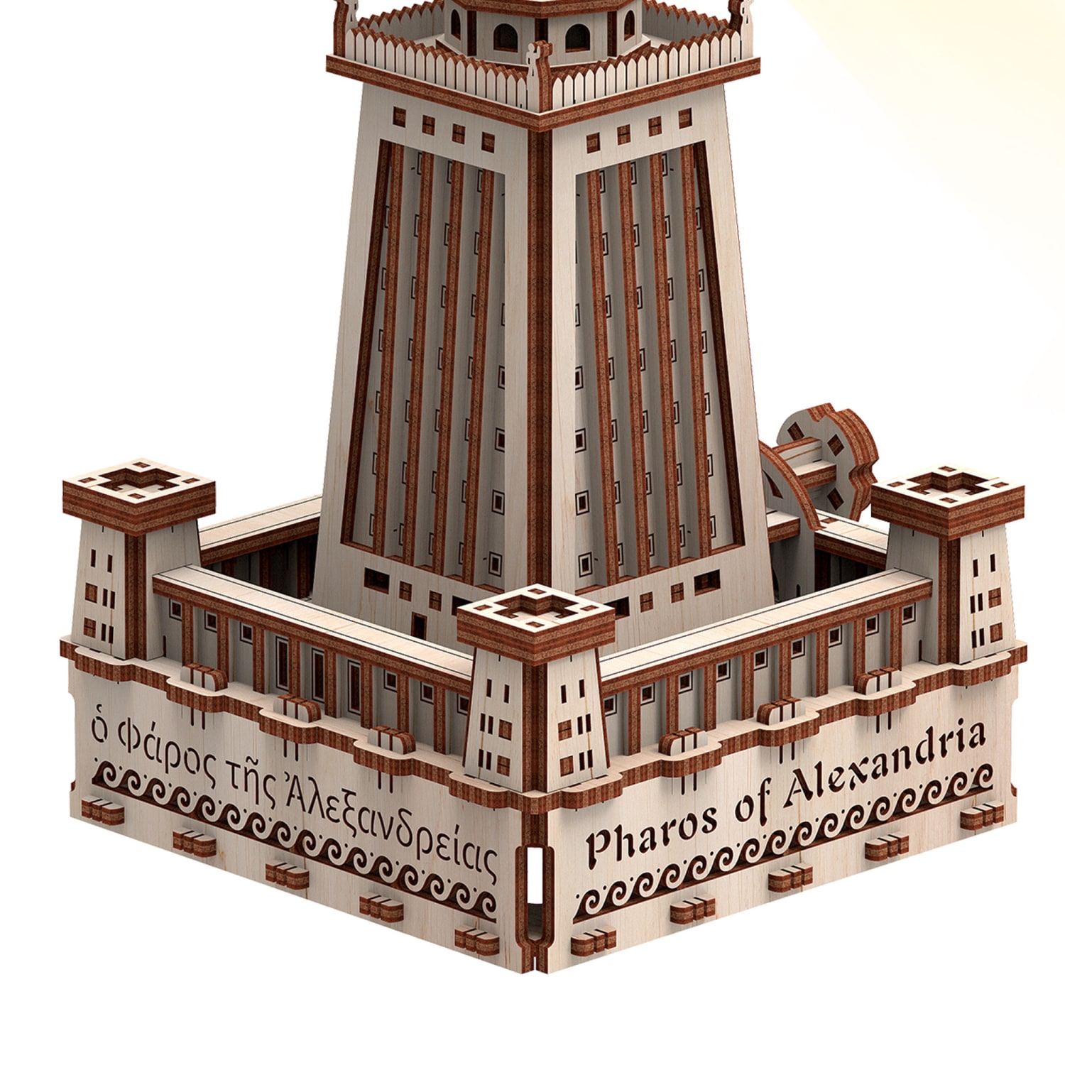Mr.PLAYWOOD Alexandria Lighthouse Eco-light 3D Wooden STEM Model - Image 4