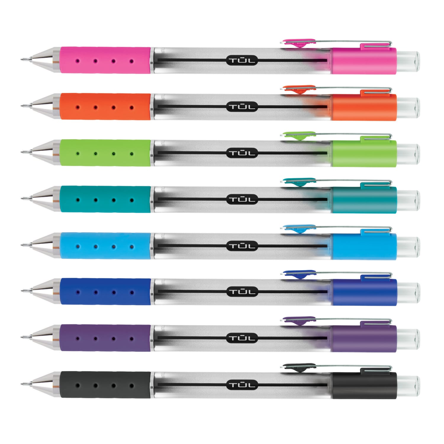 TUL Retractable Gel Pens Bullet Point 05 mm Gray Barrel Assorted Bright Ink Colors Pack Of 8 PopularChairscom TUL Retractable Gel Pens Bullet Point 05 mm Gray Barrel Assorted Bright Ink Colors Pack Of 8 PopularChairscom