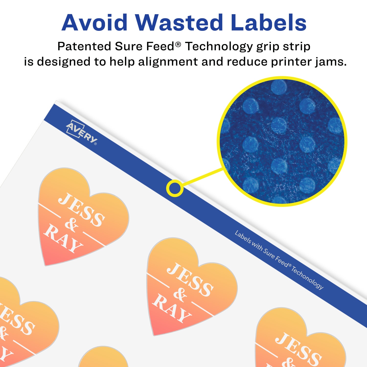 Avery Glossy Permanent Labels With Sure Feed, 94602-CGF50, Heart, 1-1/2in x 1-1/2in, Clear, Pack Of 1,000 - Image 5