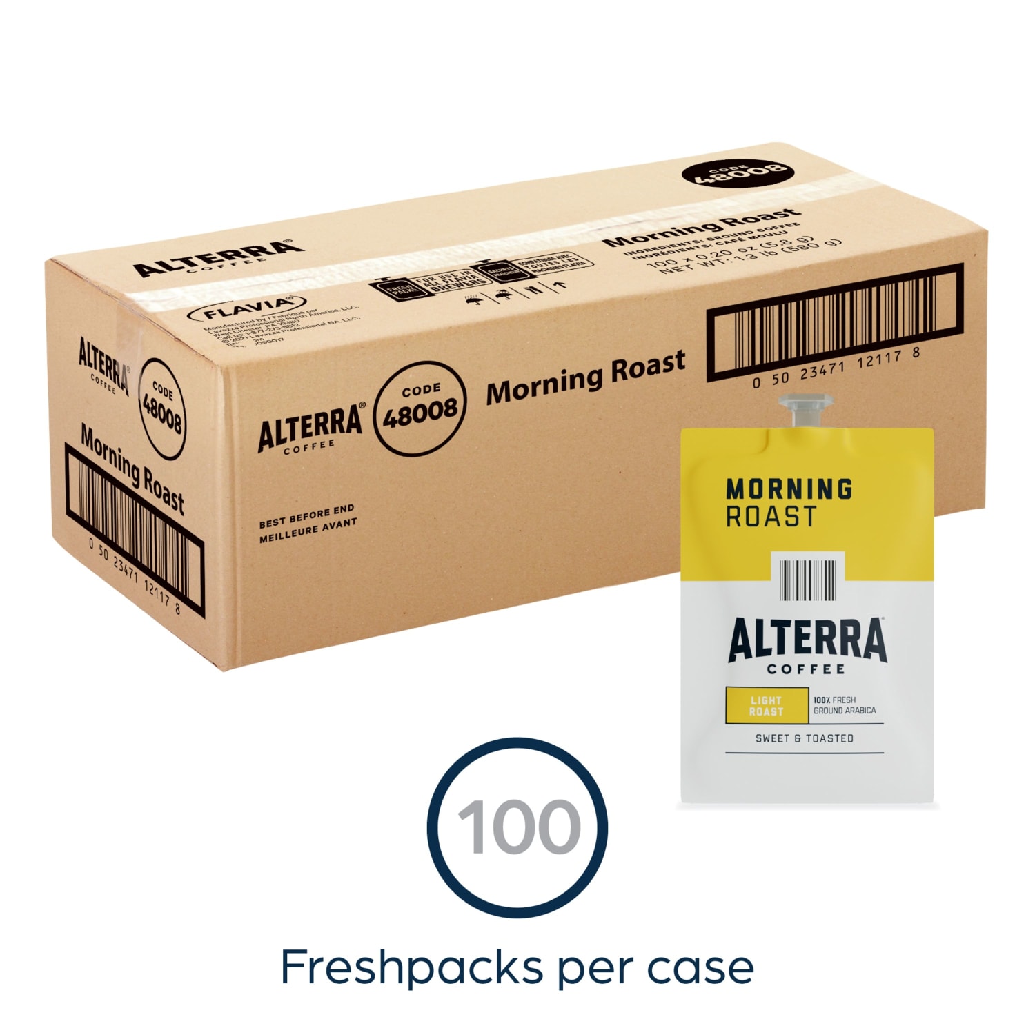 FLAVIA Coffee ALTERRA Single-Serve Coffee Freshpacks, Morning Roast, Carton Of 100 - Image 4