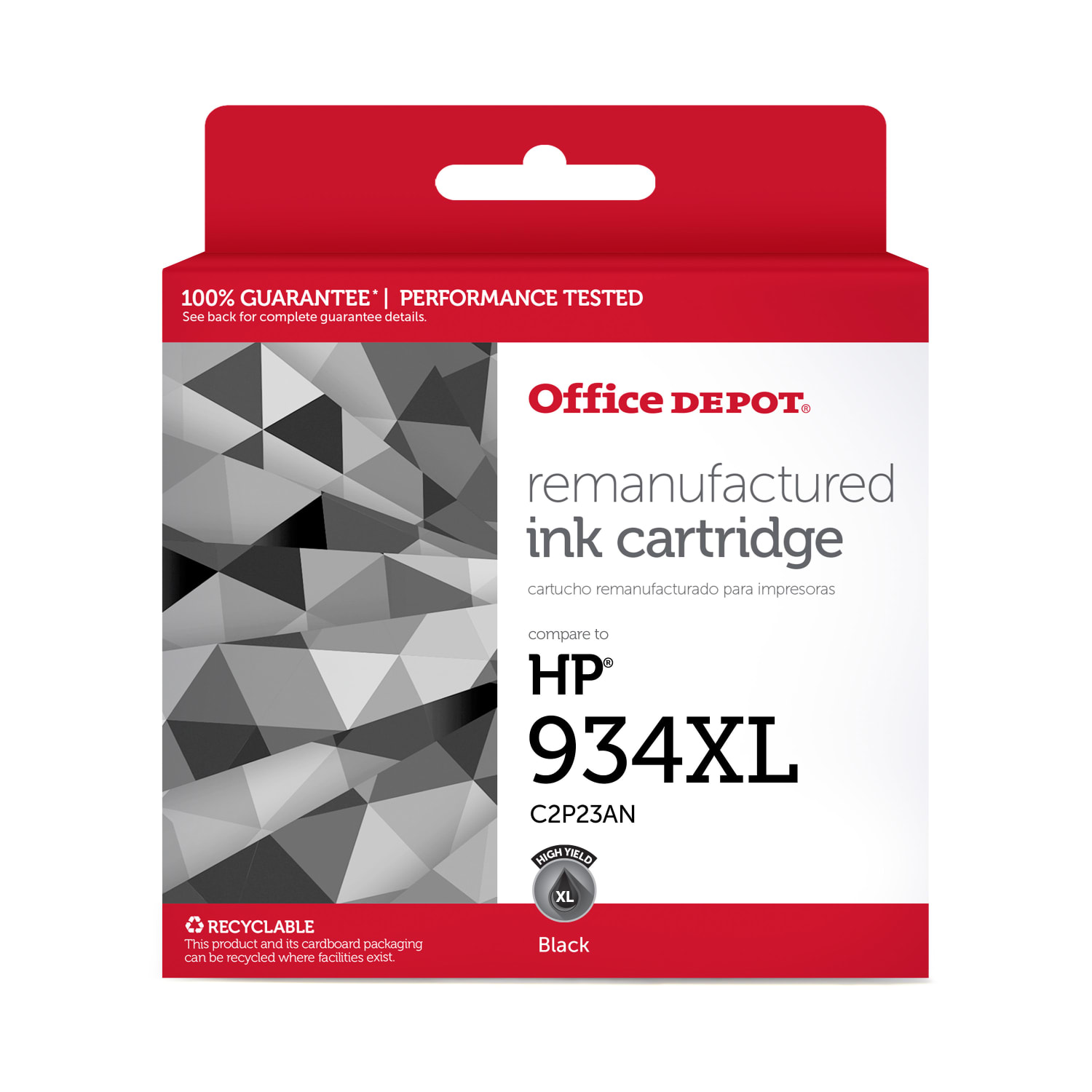 Office Depot Remanufactured Black High-Yield Ink Cartridge Replacement For HP 934XL, OD934XLB
