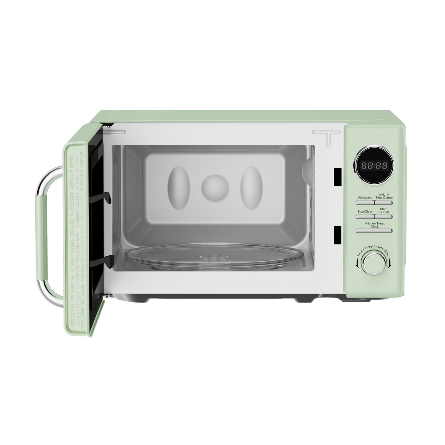 Magic Chef 700-Watt Retro Countertop Microwave, 0.7 Cu. Ft., Green - Image 4