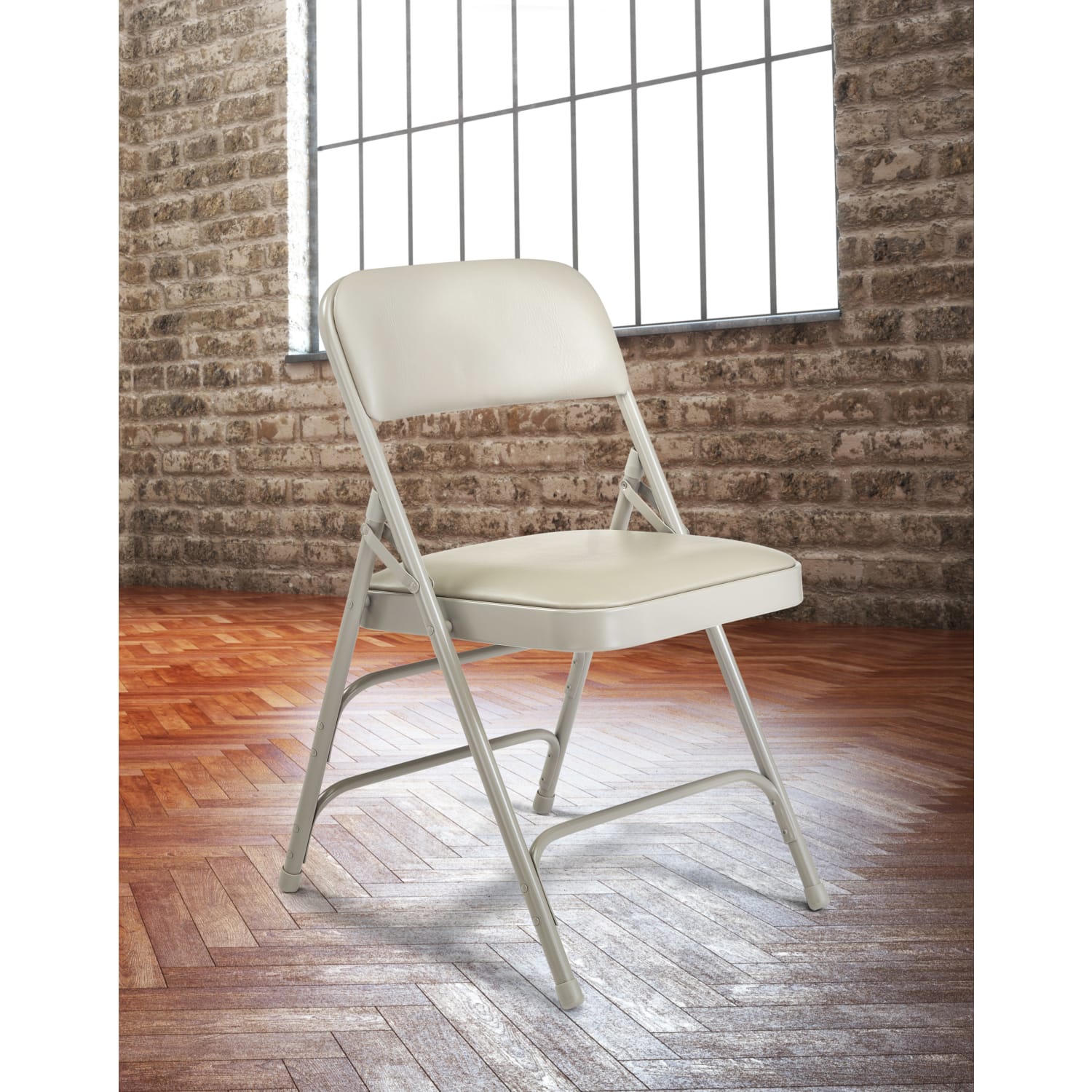 National Public Seating Vinyl Upholstered Triple Brace Folding Chairs Gray Pack Of 4 PopularChairscom National Public Seating Vinyl Upholstered Triple Brace Folding Chairs Gray Pack Of 4 PopularChairscom
