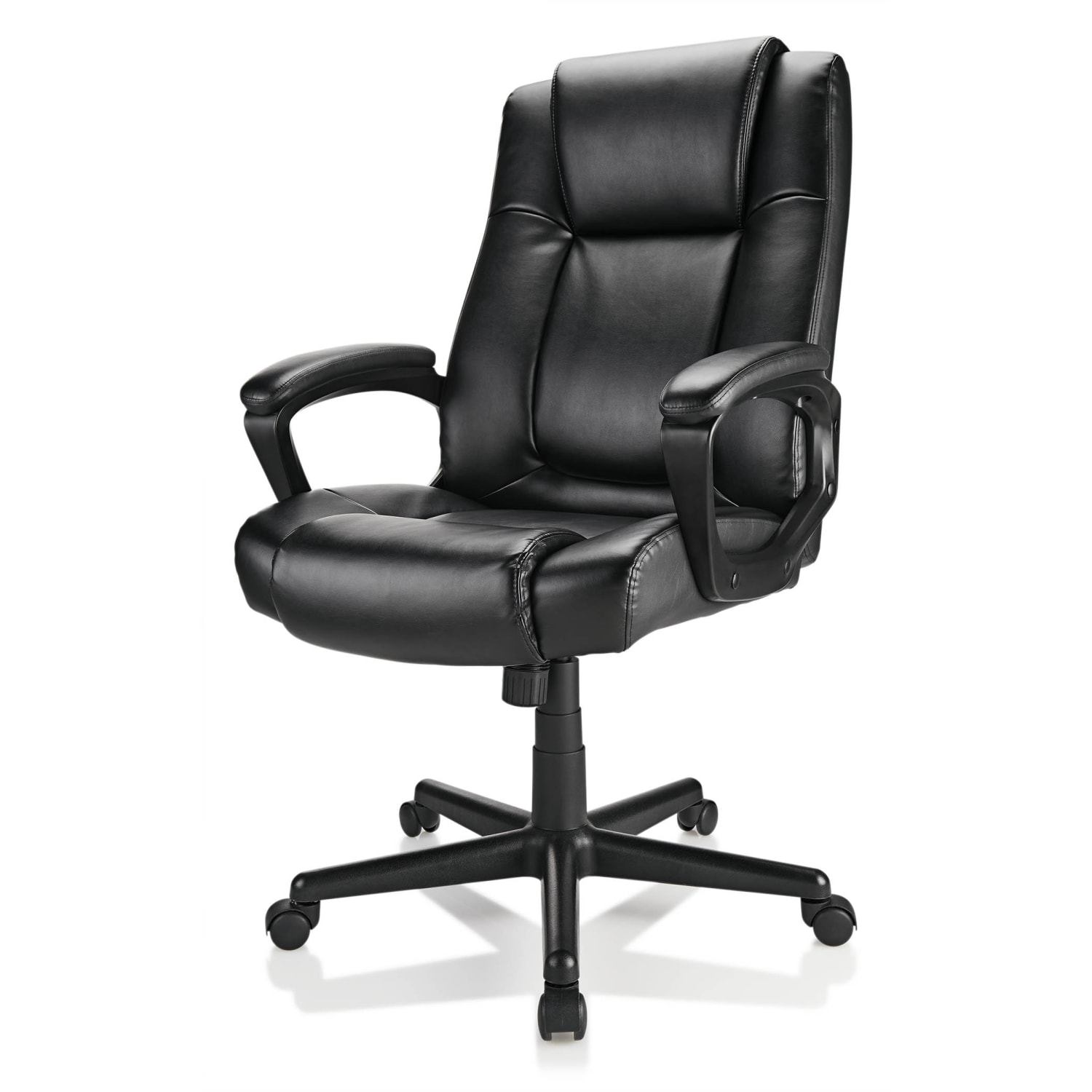 Realspace Hurston Bonded Leather High-Back Executive Office Chair, Black, BIFMA Compliant - Image 4