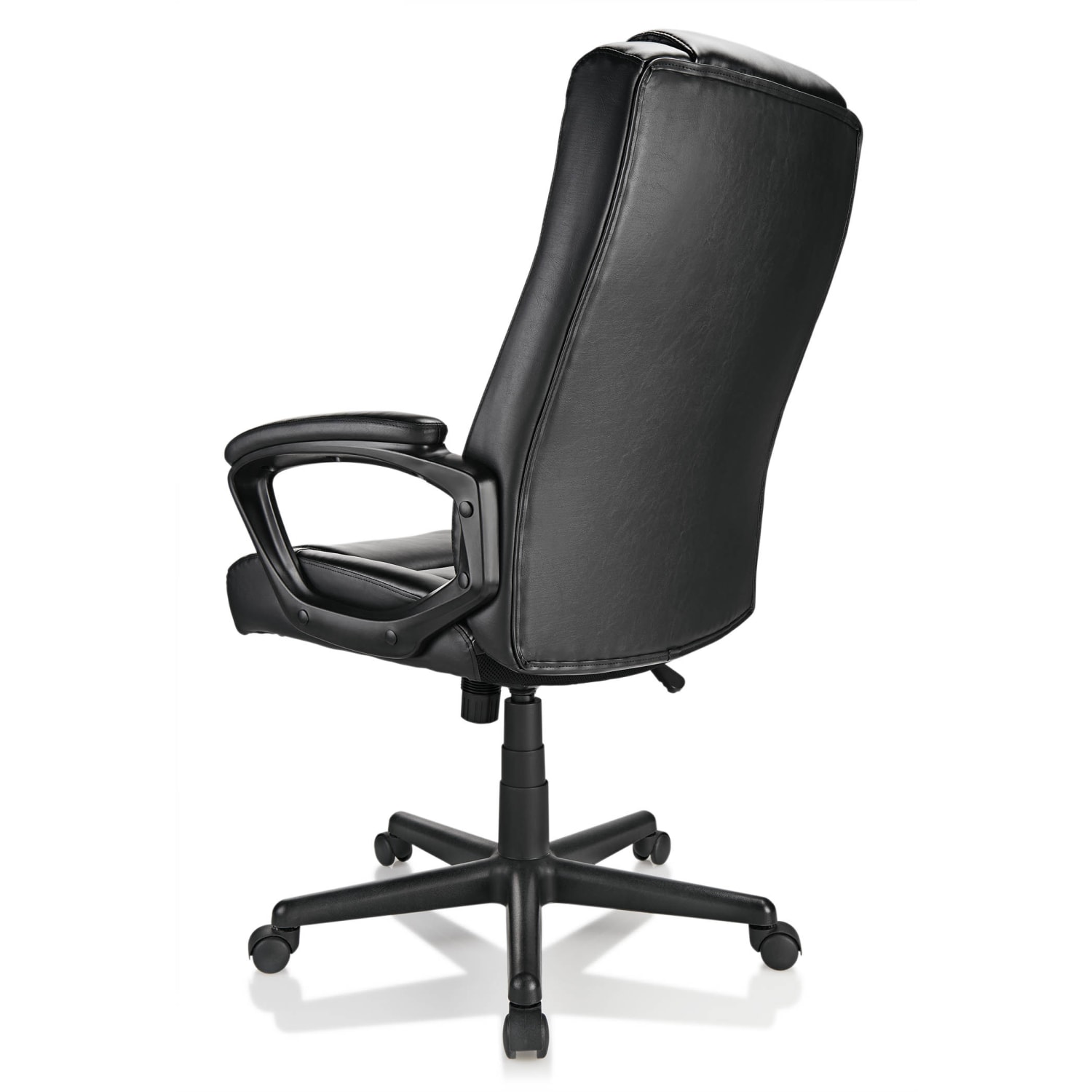Realspace Hurston Bonded Leather HighBack Executive Office Chair Black BIFMA Compliant PopularChairscom Realspace Hurston Bonded Leather High Back Executive Office Chair Black BIFMA Compliant PopularChairscom