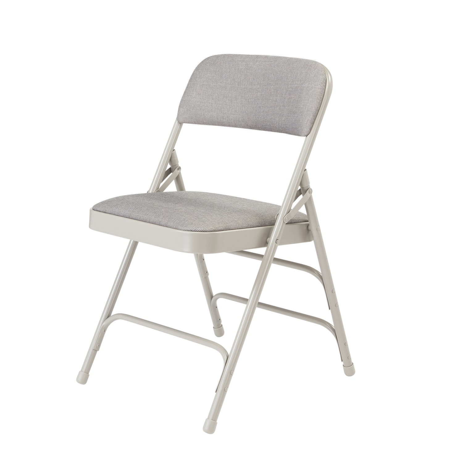 National Public Seating Fabric Upholstered Triple Brace Folding Chairs Gray Pack Of 4 PopularChairscom