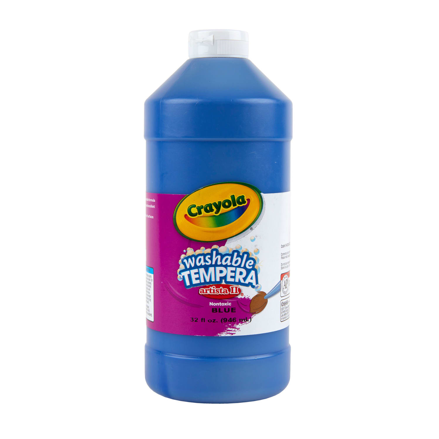 Crayola Artista II Washable Tempera Paint, 32 oz, Blue, Pack Of 3 - Image 3