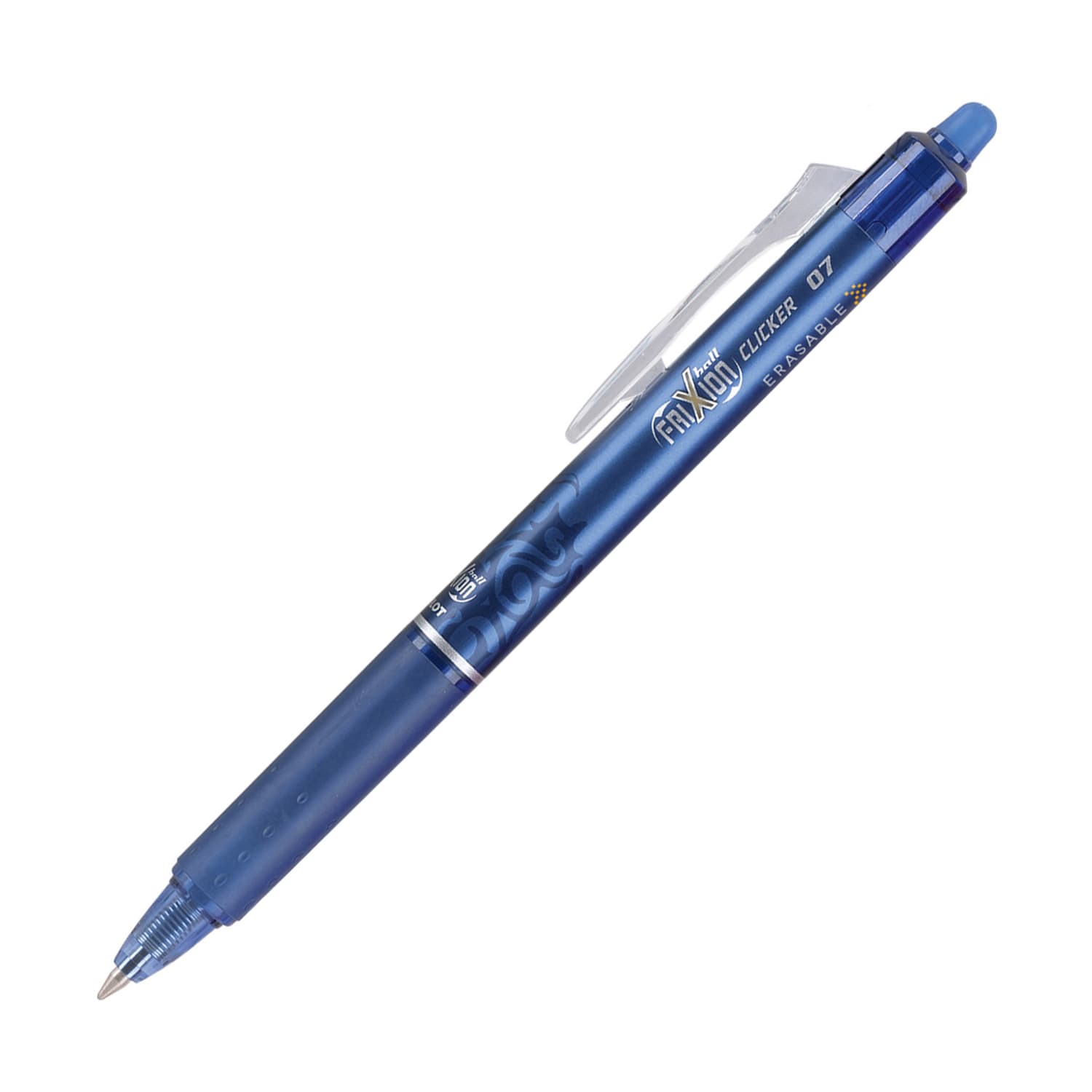 Pilot FriXion Ball Clicker Erasable Retractable Gel Pens, Pack of 12, Fine Point, 0.7 mm, Blue Barrel, Blue Ink - Image 3