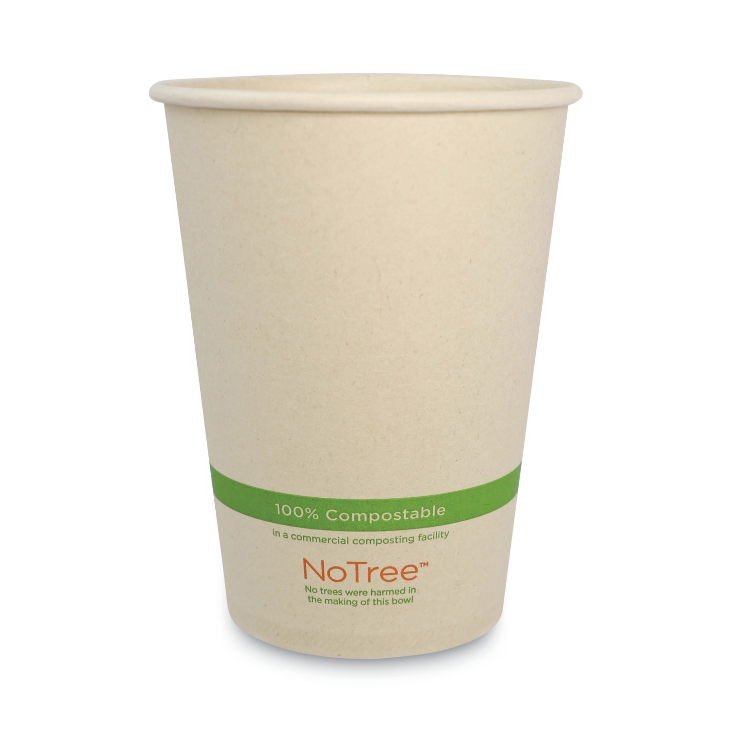 World Centric No Tree Paper Bowls, 32 Oz, 5-13/16inH x 4-7/16in Diameter, Natural, Carton Of 500 Bowls