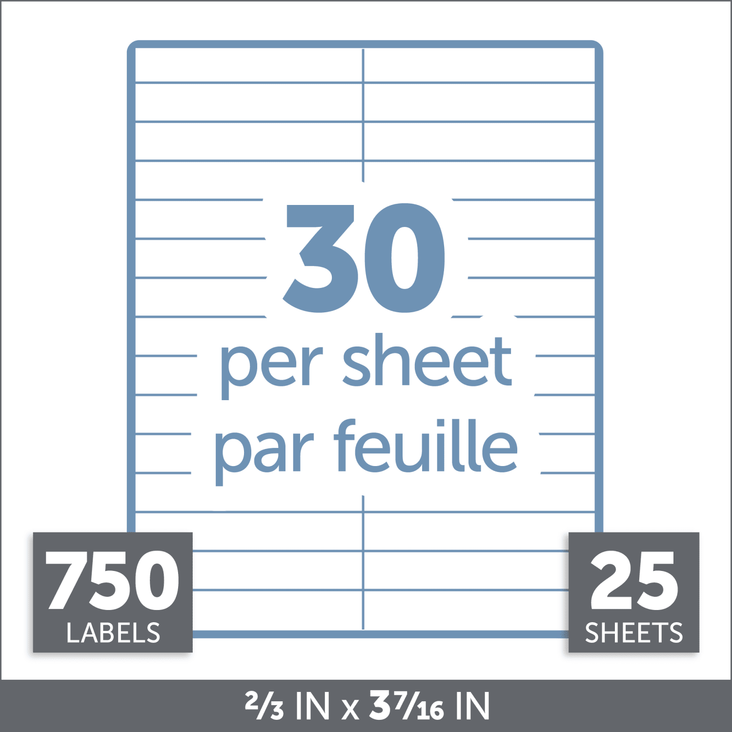 Office Depot Brand Permanent File Folder Labels, Rectangle, 2/3in x 3 7/16in, White, Pack Of 750 - Image 4