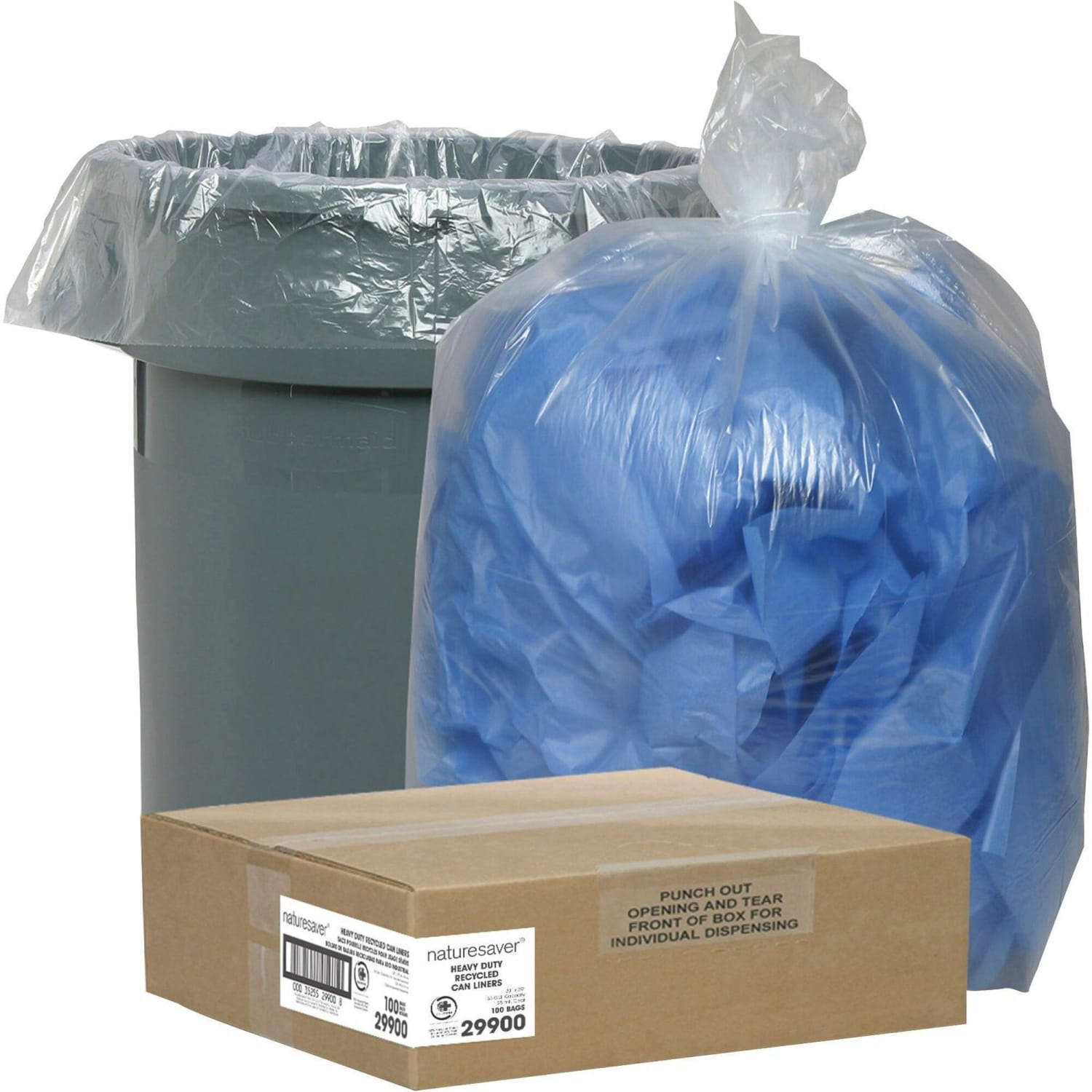 Nature Saver Trash Bags, 33 Gallon, 30% Recycled, Box Of 100 - Image 3