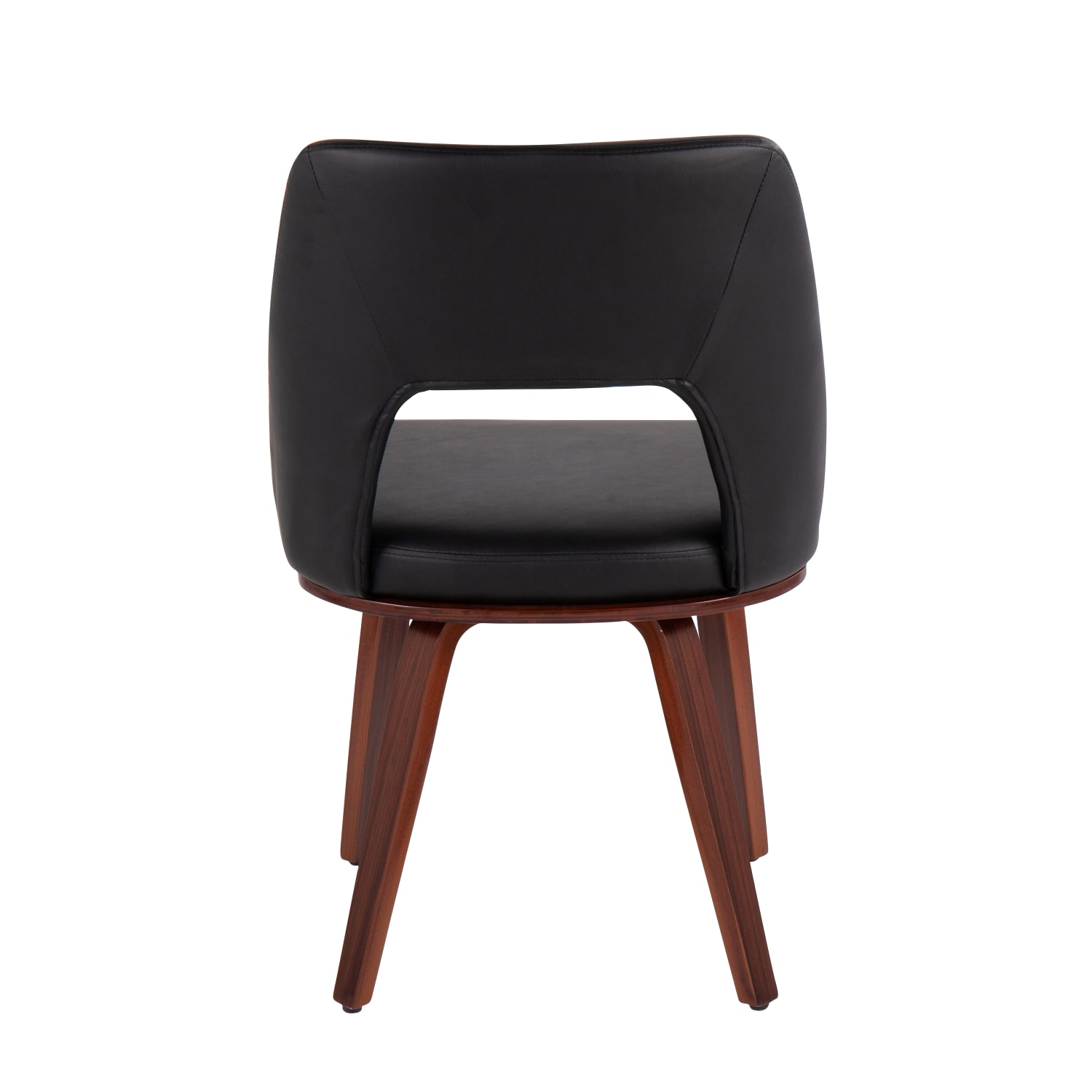 LumiSource Triad MidCentury Modern Chairs BlackWalnut Set Of 2 Chairs PopularChairscom LumiSource Triad Mid Century Modern Chairs BlackWalnut Set Of 2 Chairs PopularChairscom