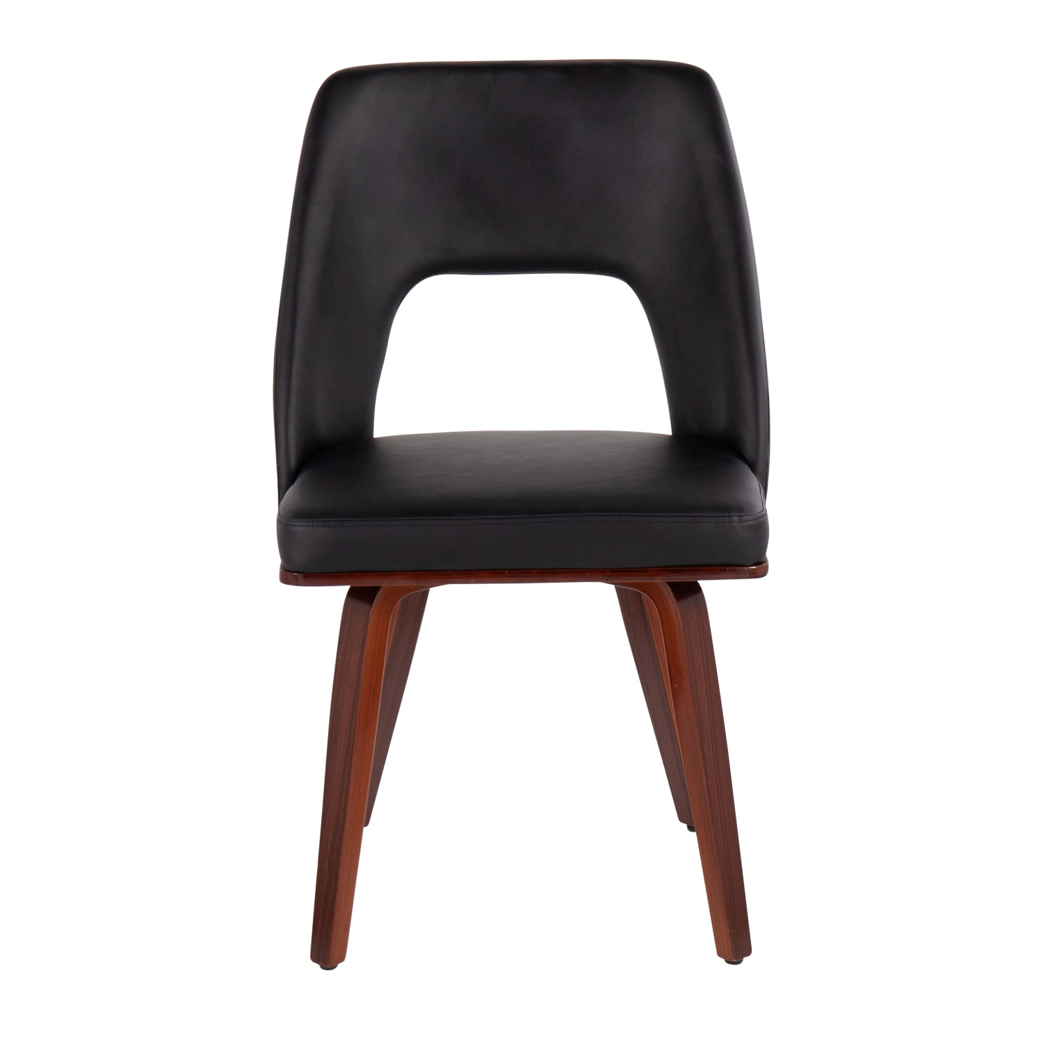 LumiSource Triad MidCentury Modern Chairs BlackWalnut Set Of 2 Chairs PopularChairscom LumiSource Triad Mid Century Modern Chairs BlackWalnut Set Of 2 Chairs PopularChairscom