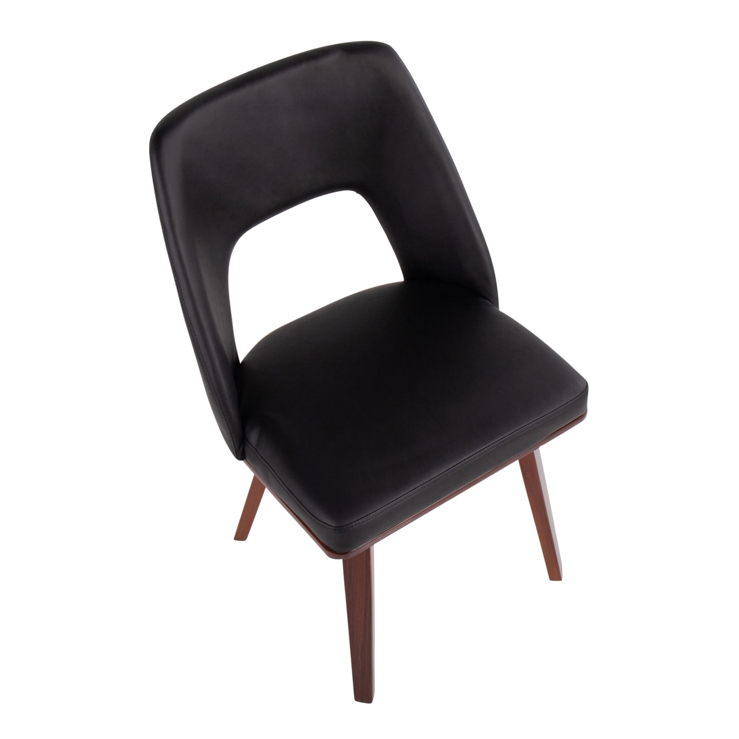 LumiSource Triad MidCentury Modern Chairs BlackWalnut Set Of 2 Chairs PopularChairscom LumiSource Triad Mid Century Modern Chairs BlackWalnut Set Of 2 Chairs PopularChairscom