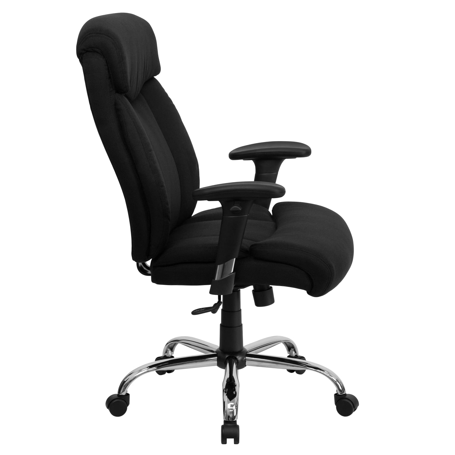 Flash Furniture HERCULES Big & Tall Ergonomic Fabric High-Back Swivel Office Chair With Adjustable Arms, Black - Image 6