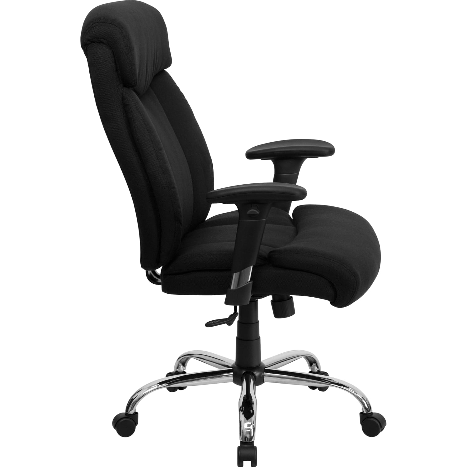 Flash Furniture HERCULES Big  Tall Ergonomic Fabric High Back Swivel Office Chair With Adjustable Arms Black PopularChairscom