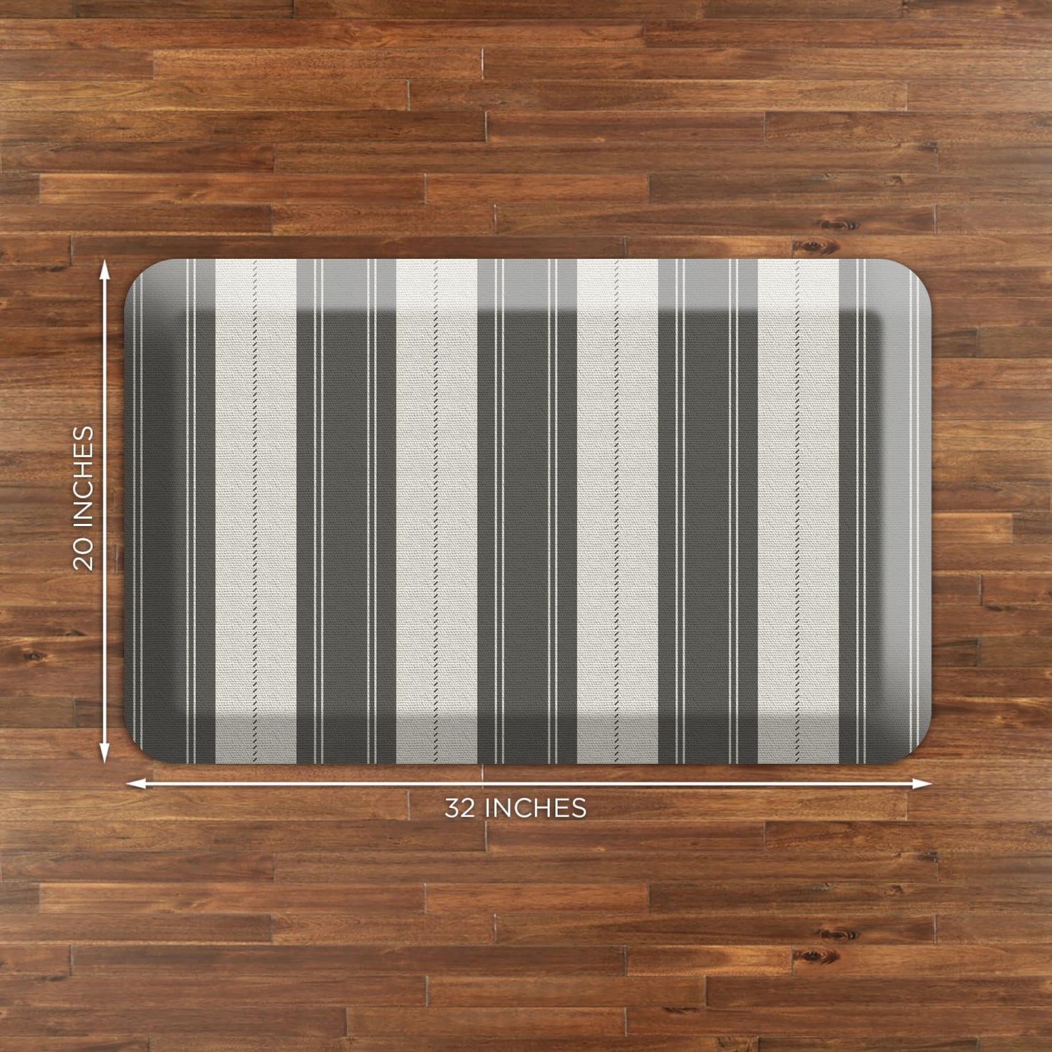 GelPro Designer Comfort Polyurethane Anti-Fatigue Mat For Hard Flooring, 20in x 32in, Taylor Gray - Image 3