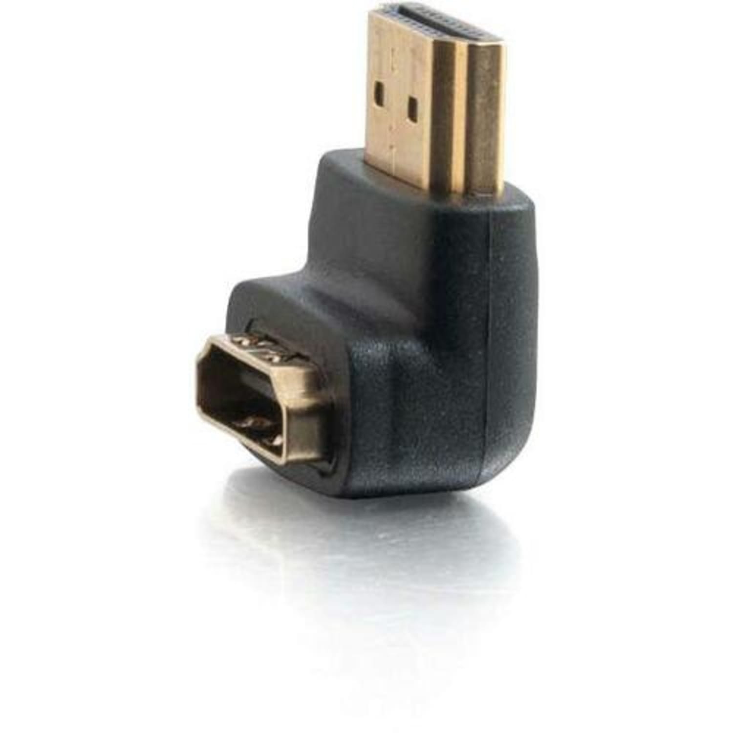 C2G HDMI to HDMI Adapter - 90 deg. Down - Male to Female - HDMI adapter - HDMI male to HDMI female - black - 90 deg. connector